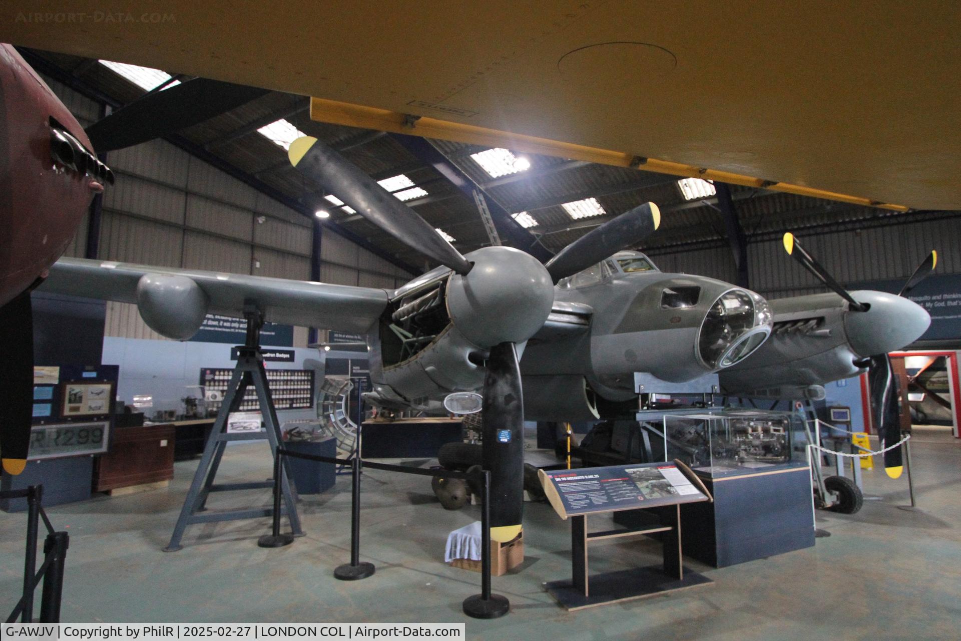 G-AWJV, De Havilland DH-98 Mosquito TT.35, c/n Not found G-AWJV, G-AWJV (TA634) 1945 DH98 Mosquito B35 DHAM London Colney 
