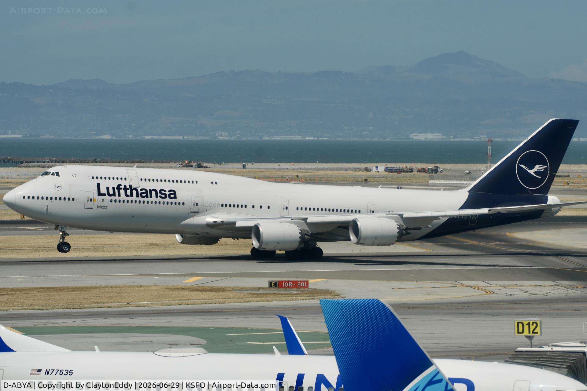 D-ABYA, 2012 Boeing 747-830, c/n 37827 l/n 1443, Sky Terrace SFO 2026