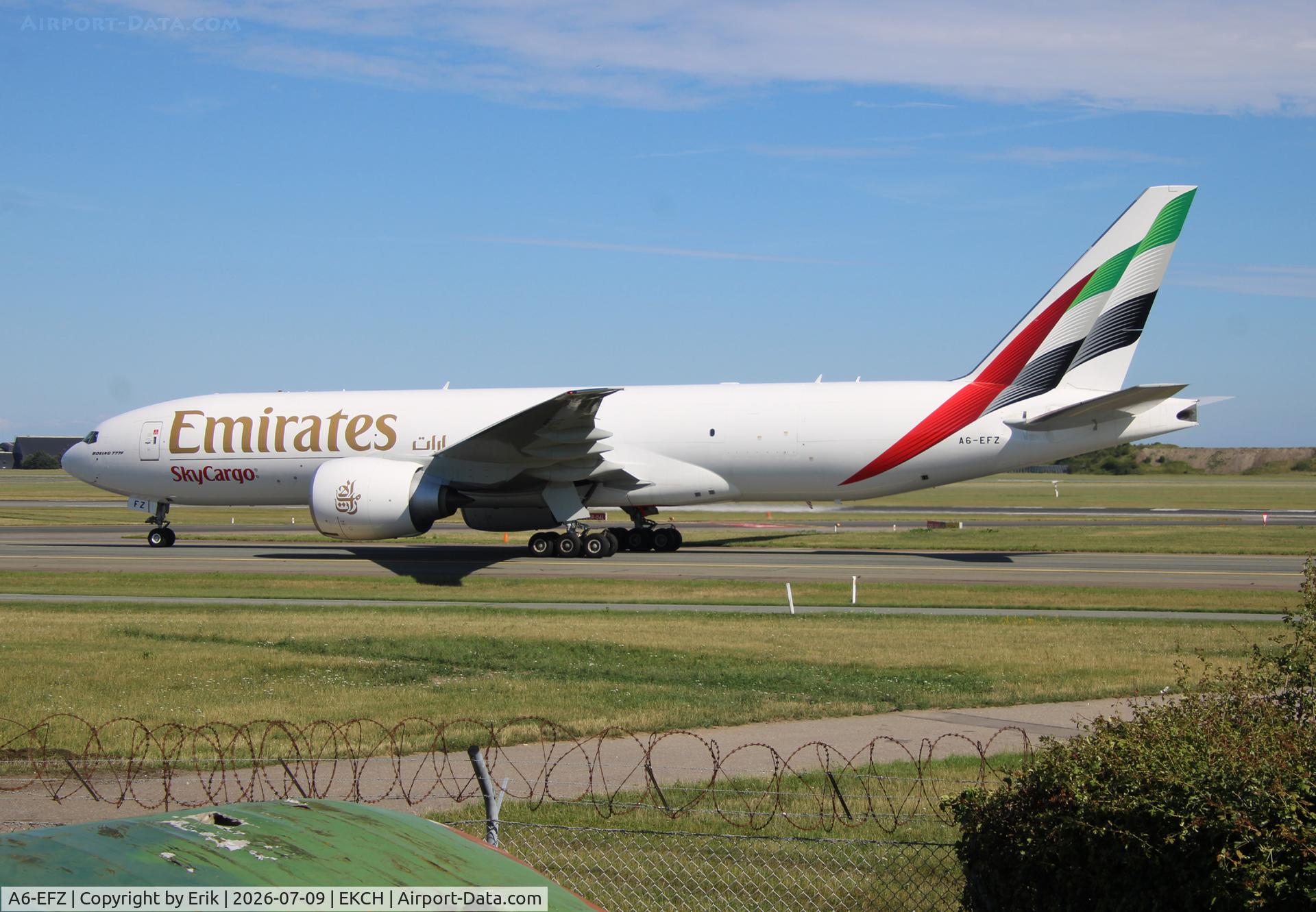 A6-EFZ, 2025 Boeing B-777F, c/n 68621 l/n 1805, A6-EFZ landed rw 04L