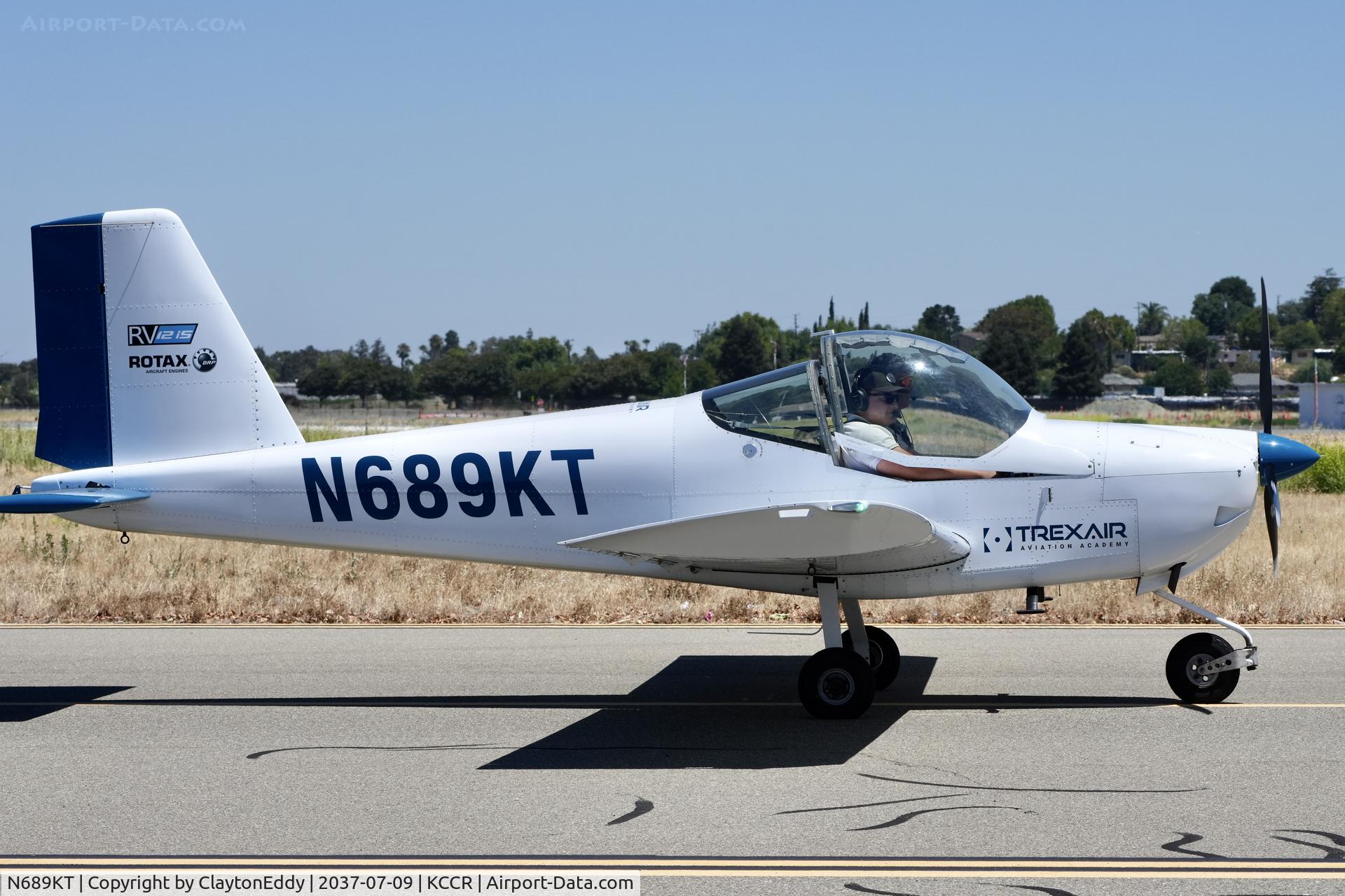 N689KT, 2025 Vans Aircraft Inc. RV-12IS, c/n 12183, Buchanan Field Concord airport in California 2026