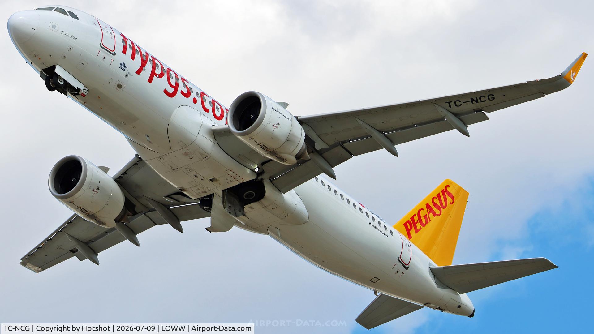 TC-NCG, 2019 Airbus A320-251NEO, c/n 8863, Gear retraction almost completed