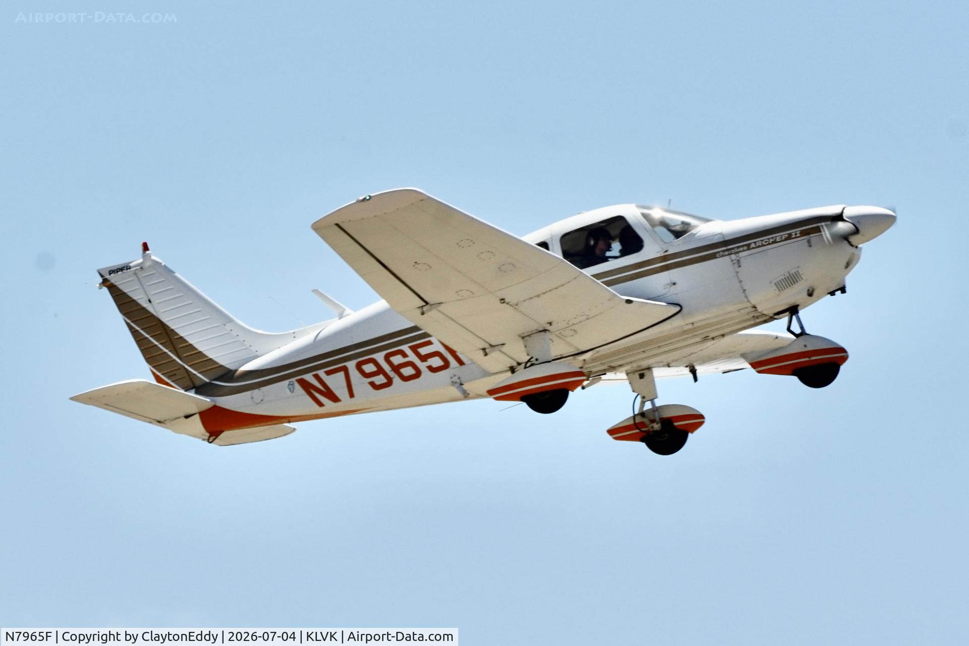 N7965F, 1976 Piper PA-28-181, c/n 28-7790229, 4th of July Livermore airport in California 2026