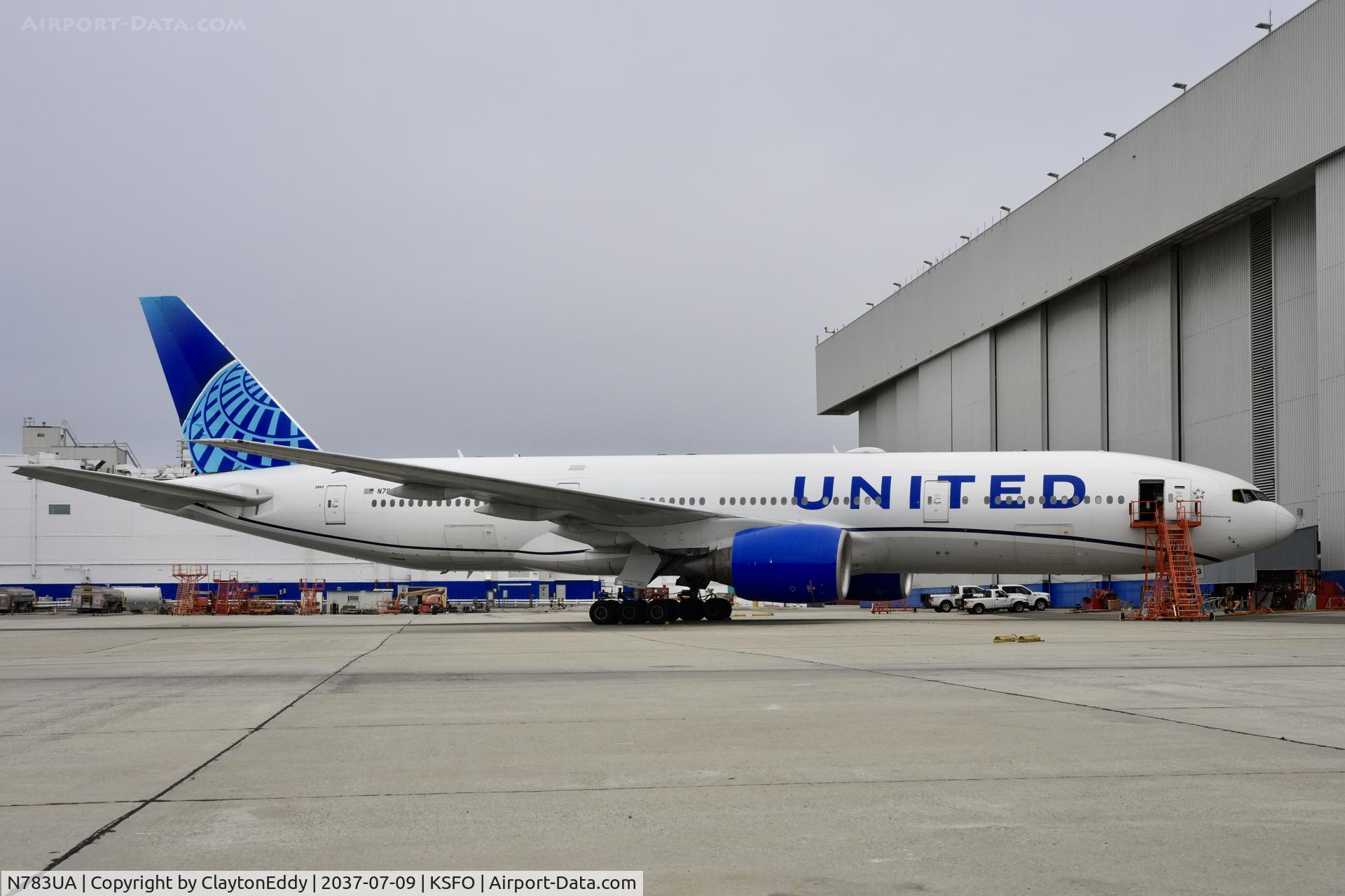 N783UA, 1997 Boeing 777-222/ER, c/n 26950 l/n 60, SFO 2026