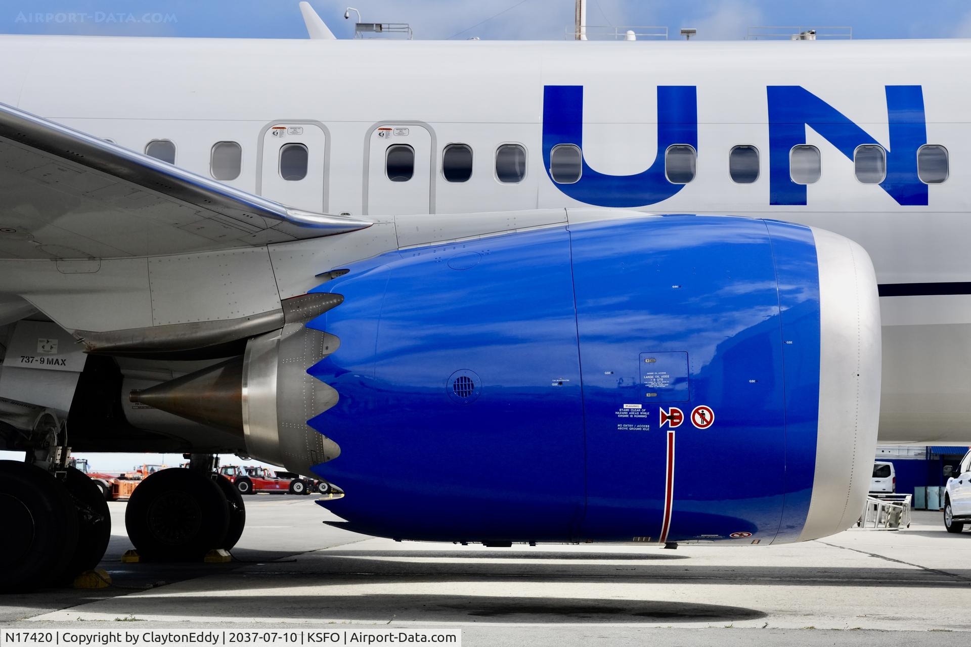 N17420, 2026 Boeing 737 MAX 9, c/n 67650 l/n 9419, LEAP-1B engine SFO 2026