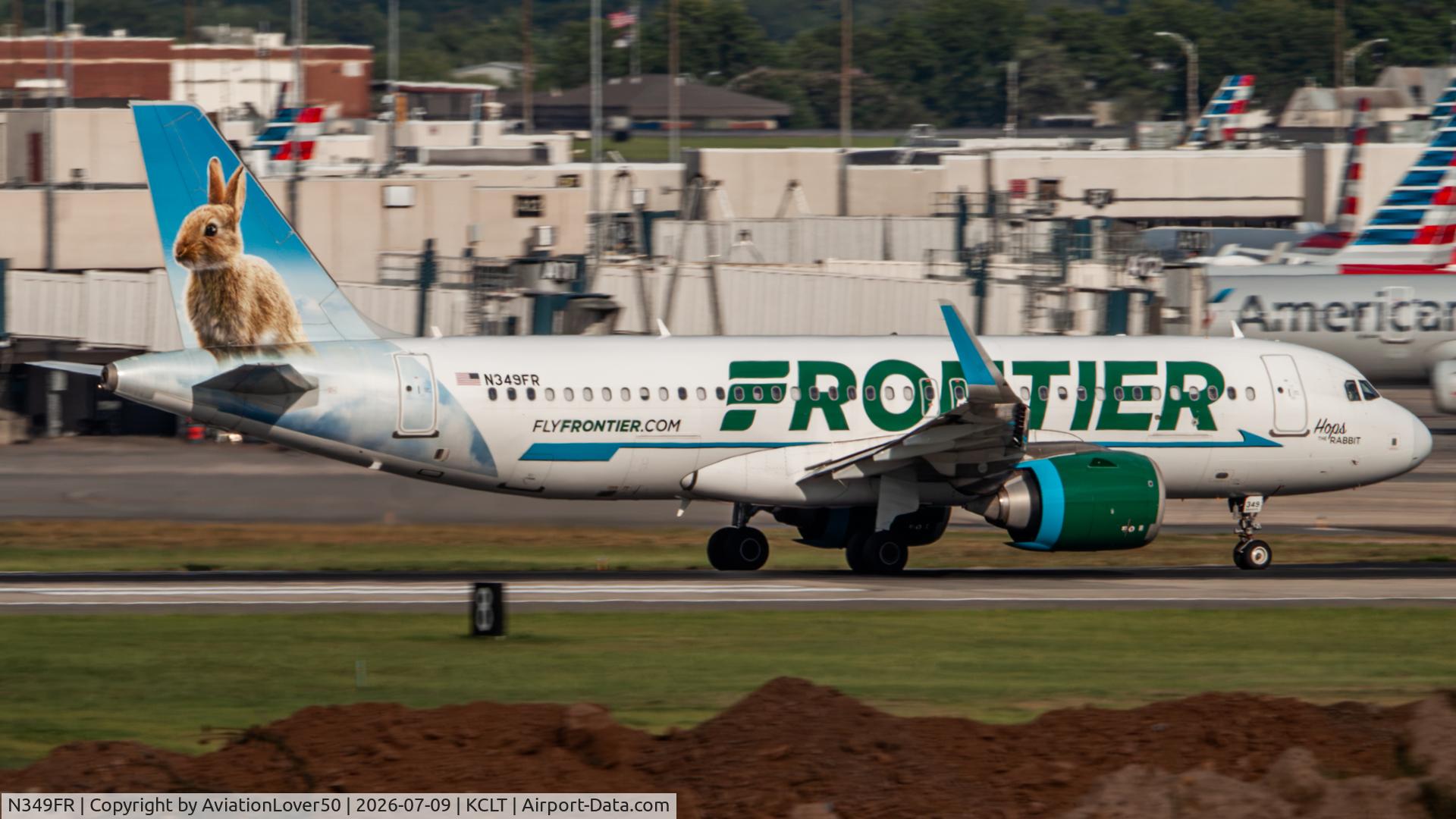 N349FR, 2019 Airbus A320-251N, c/n 8766, Frontier Hops the Rabbit A320neo