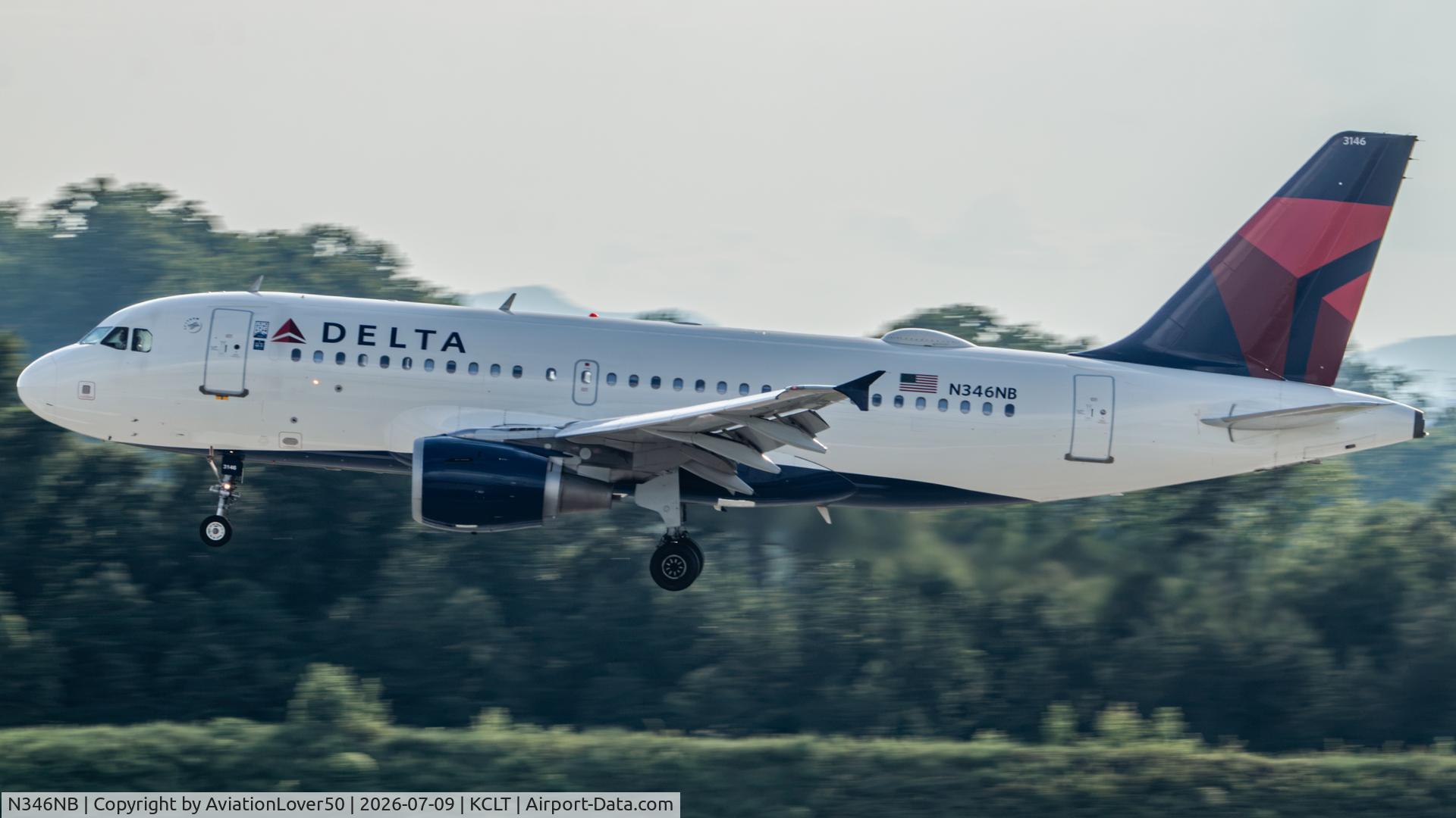 N346NB, 2002 Airbus A319-114, c/n 1796, Delta A319