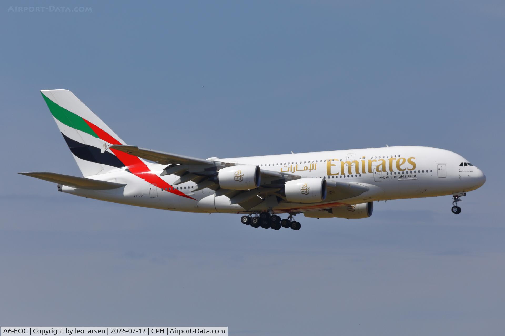 A6-EOC, 2014 Airbus A380-861, c/n 165, Copenhagen 12.7.2026