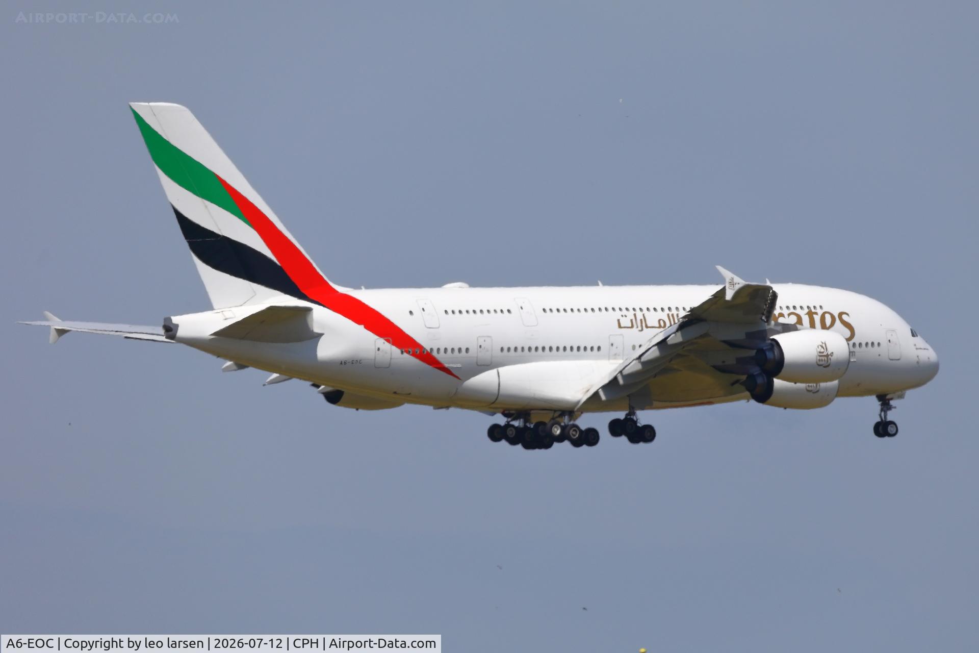 A6-EOC, 2014 Airbus A380-861, c/n 165, Copenhagen 12.7.2026