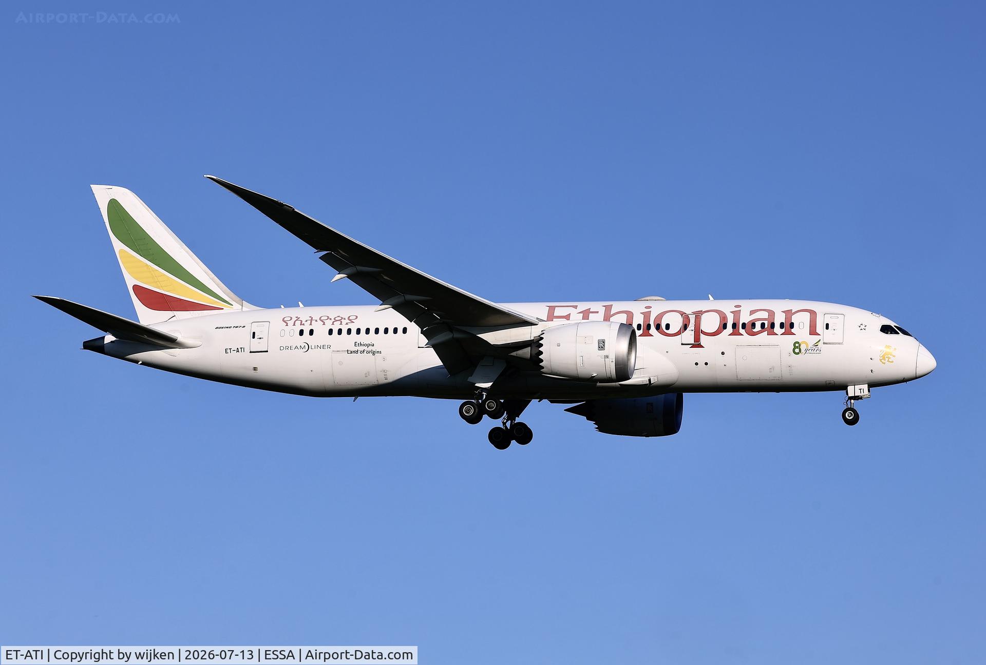 ET-ATI, 2017 Boeing 787-8 Dreamliner, c/n 34487 l/n 18, Rwy 01L