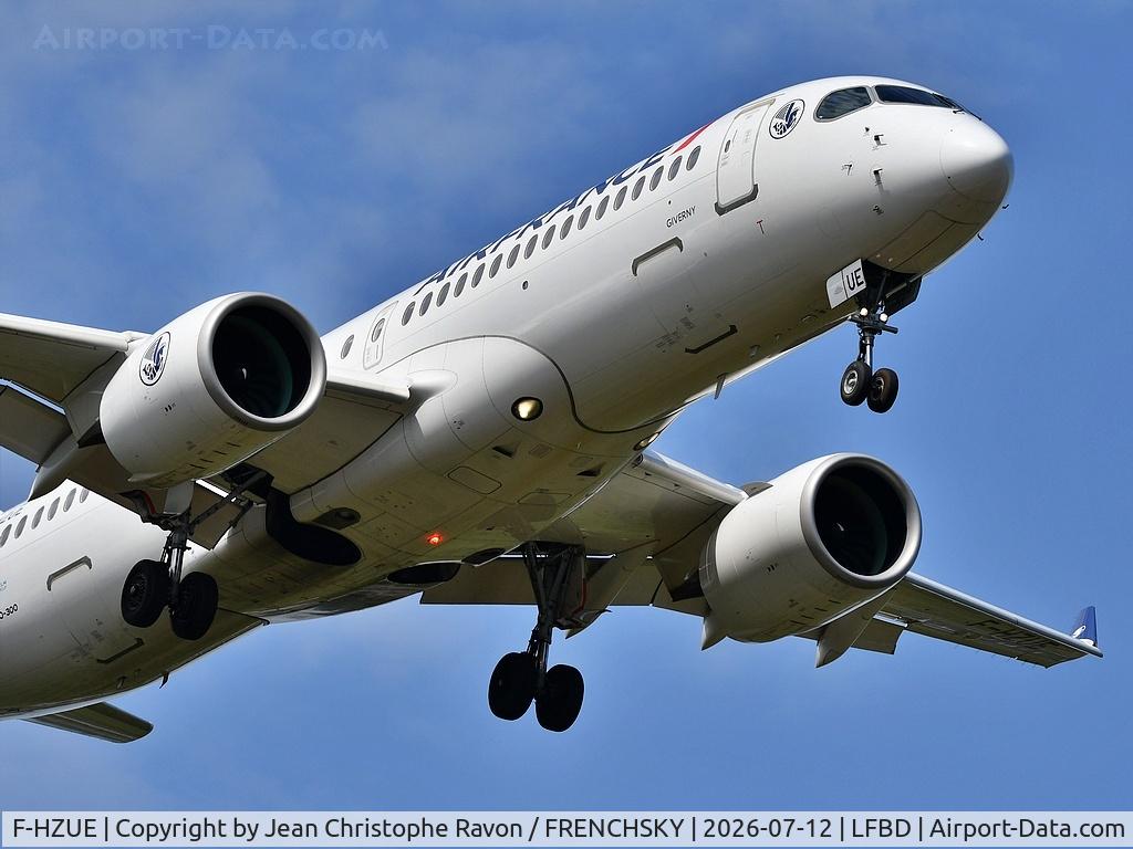 F-HZUE, 2021 Airbus A220-300, c/n 55146, Paris (CDG)	Bordeaux (BOD)	AF7432
