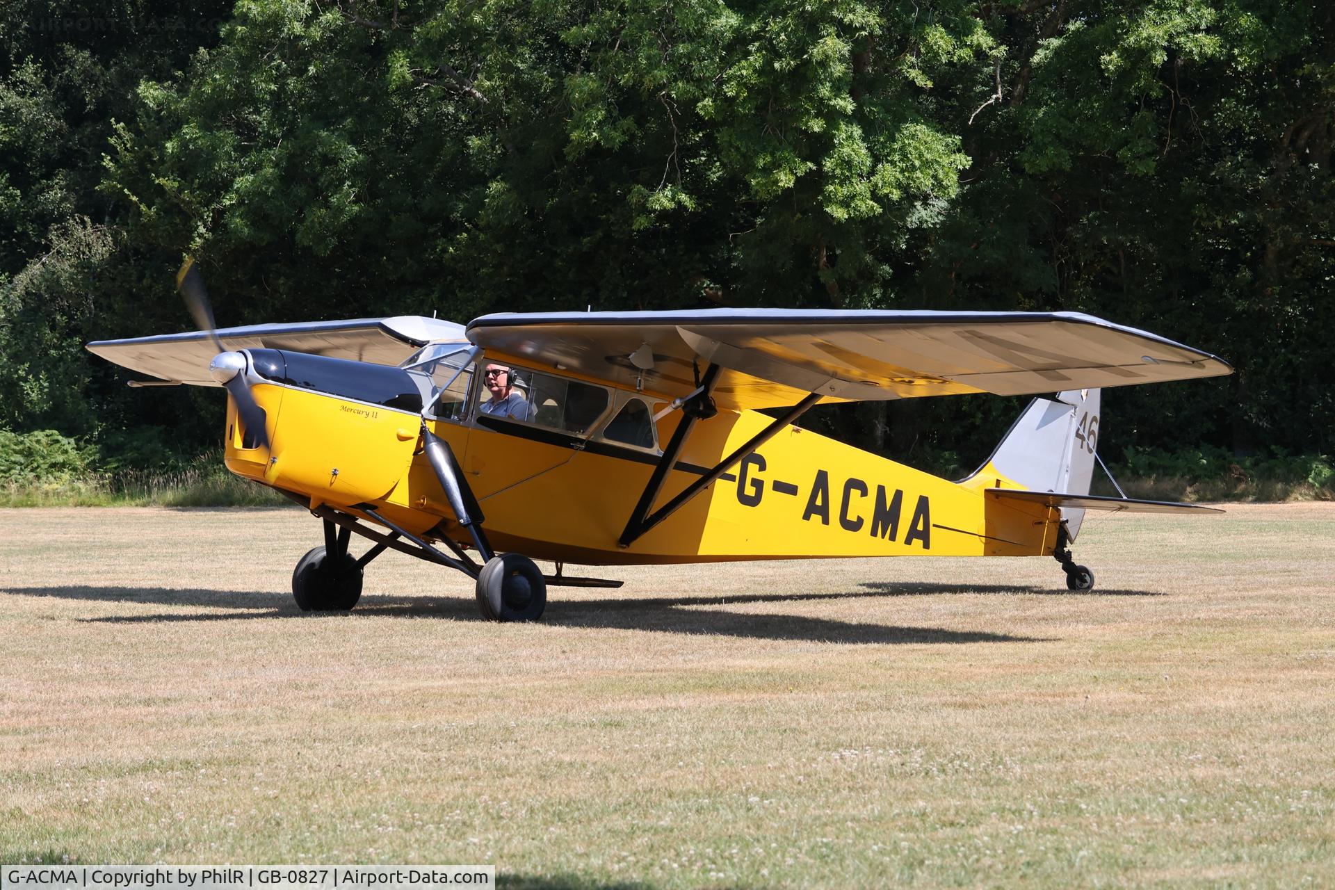 G-ACMA, 1934 De Havilland DH.85 Leopard Moth, c/n 7042, G-ACMA 1934 DH85 Leopard Moth West Tisted Fly In 11.07.26.jpg

