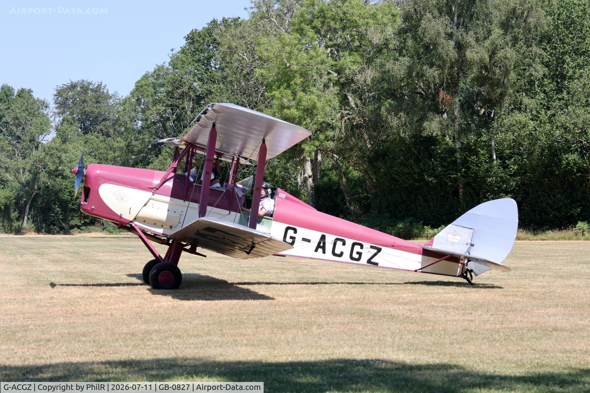 G-ACGZ, 1933 De Havilland DH-60G III Moth Major, c/n 5030, G-ACGZ 1933 DH60G III Moth Major West Tisted Fly In 
