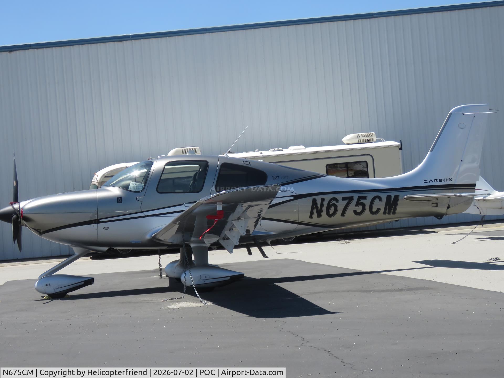 N675CM, 2017 Cirrus SR22-G6 (GTS), c/n 1648, Parked in transit parking