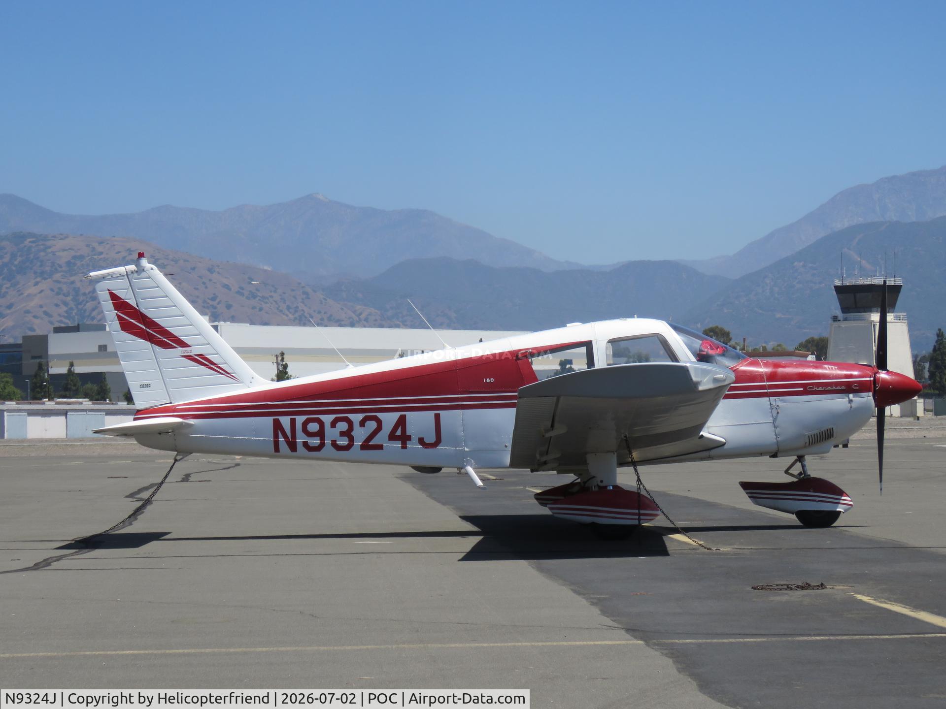 N9324J, 1966 Piper PA-28-180, c/n 28-3417, Parked in transit parking
