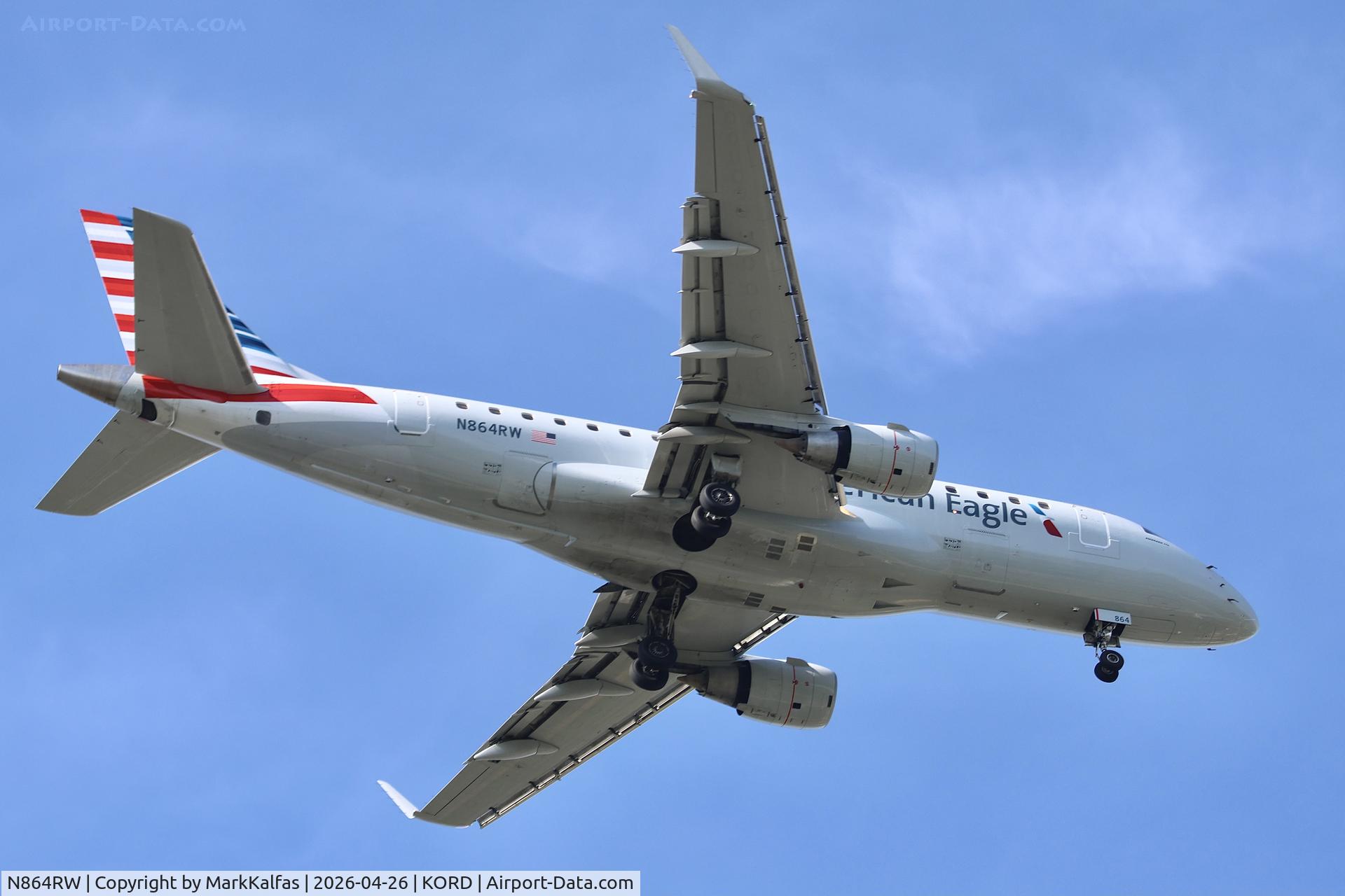 N864RW, 2006 Embraer 170SE (ERJ-170-100SE), c/n 17000117, E170 Republic Airways / American Eagle ERJ-170-100 N864RW 10C Approach KORD