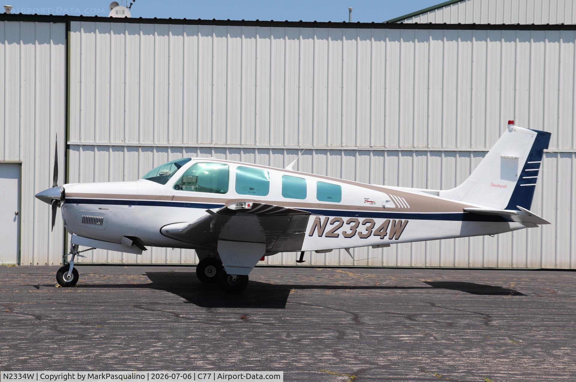 N2334W, 1997 Raytheon Aircraft Company A36 Bonanza, c/n E-3134, Beech A36