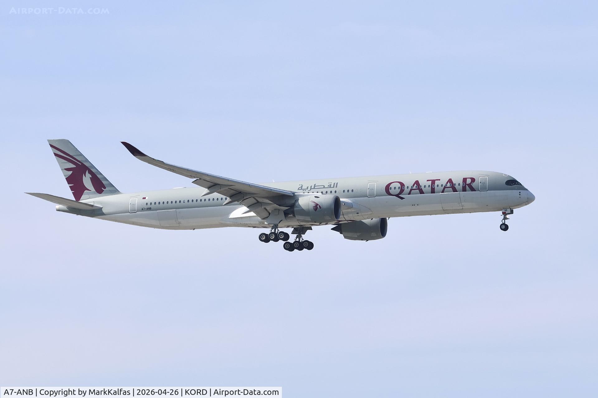 A7-ANB, 2017 Airbus A350-1041, c/n 0102, A35K QATAR Airbus A350-1041 A7-ANB arriving 10L KORD