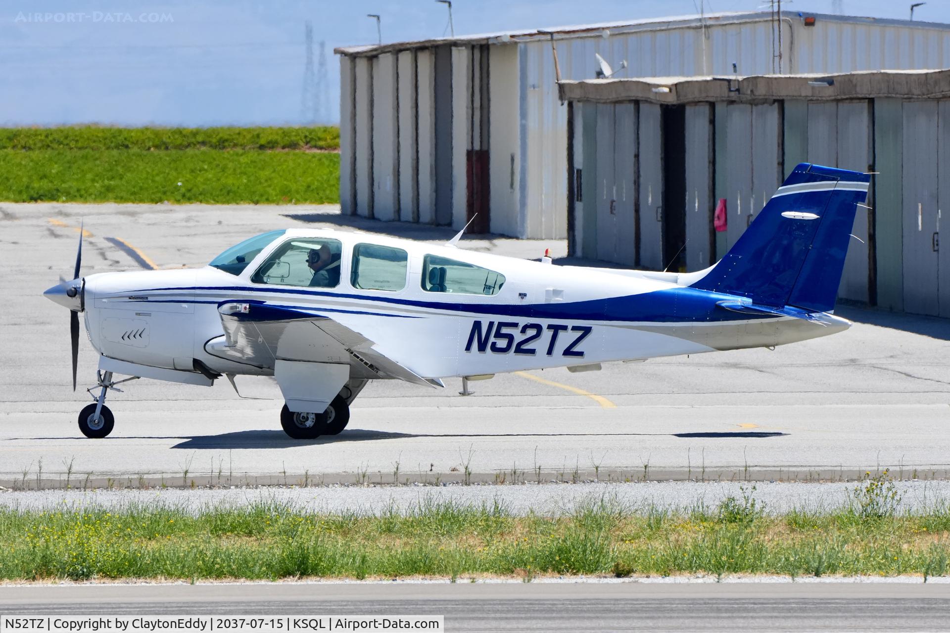 N52TZ, 1988 Beech F33A Bonanza, c/n CE1297, San Carlos airport in California 2026