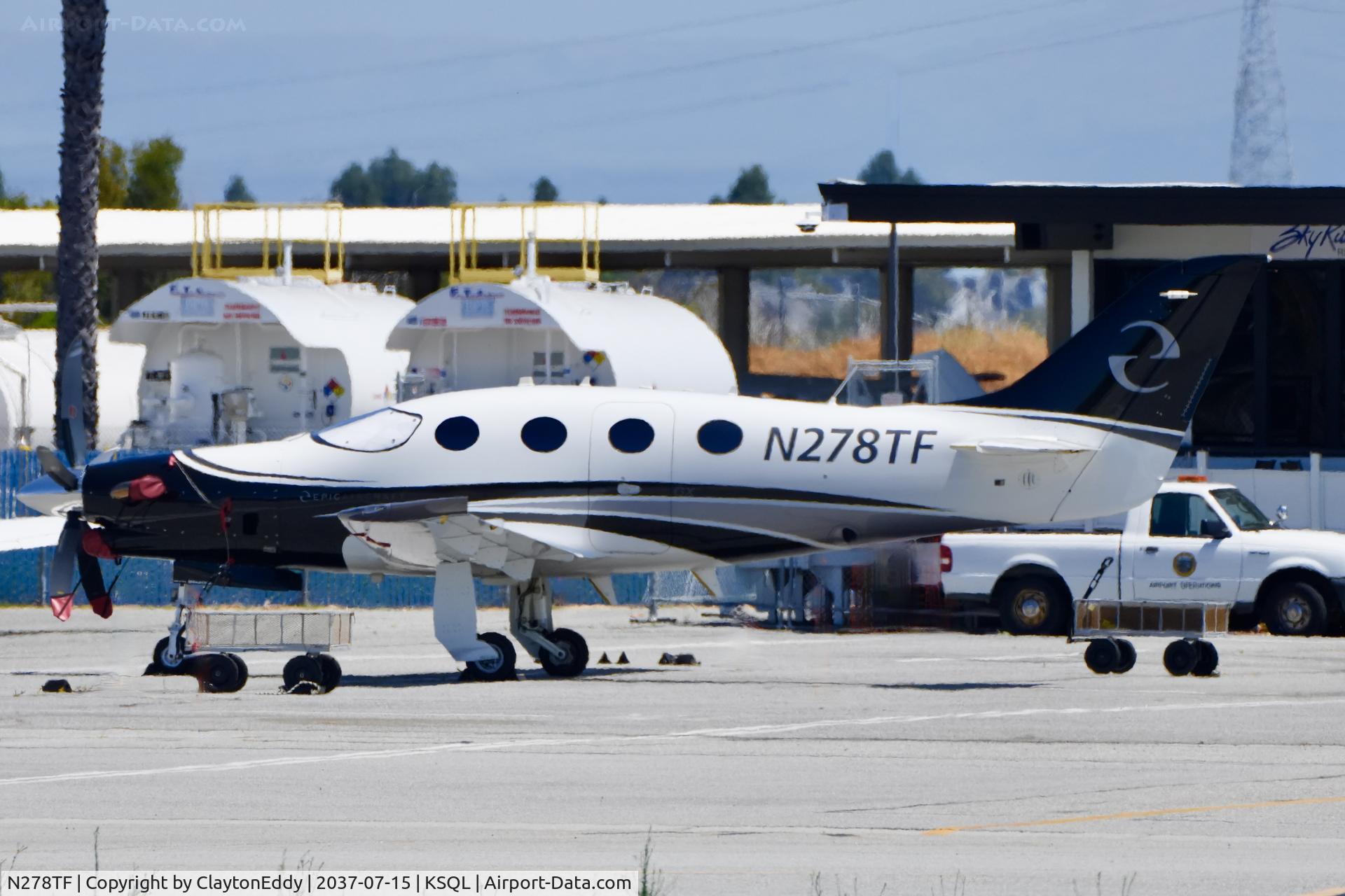 N278TF, 2023 Epic E1000, c/n KO52, San Carlos airport in California 2026