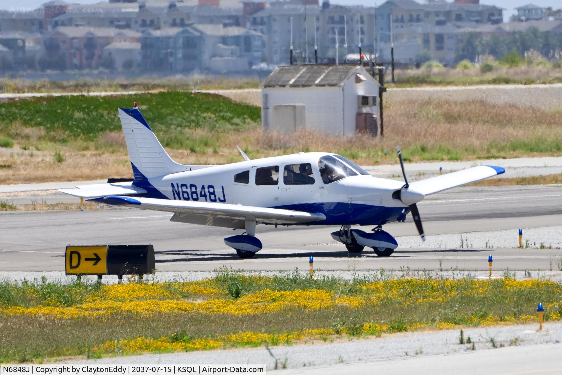 N6848J, 1976 Piper PA-28-181 Archer II, c/n 28-7690409, San Carlos airport in Califonia 2026