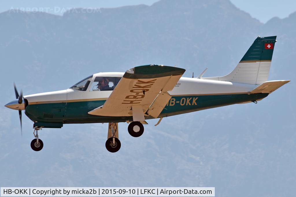 HB-OKK, 1973 Piper PA-28R-200 Cherokee Arrow II, c/n 28R-7335009, Landing