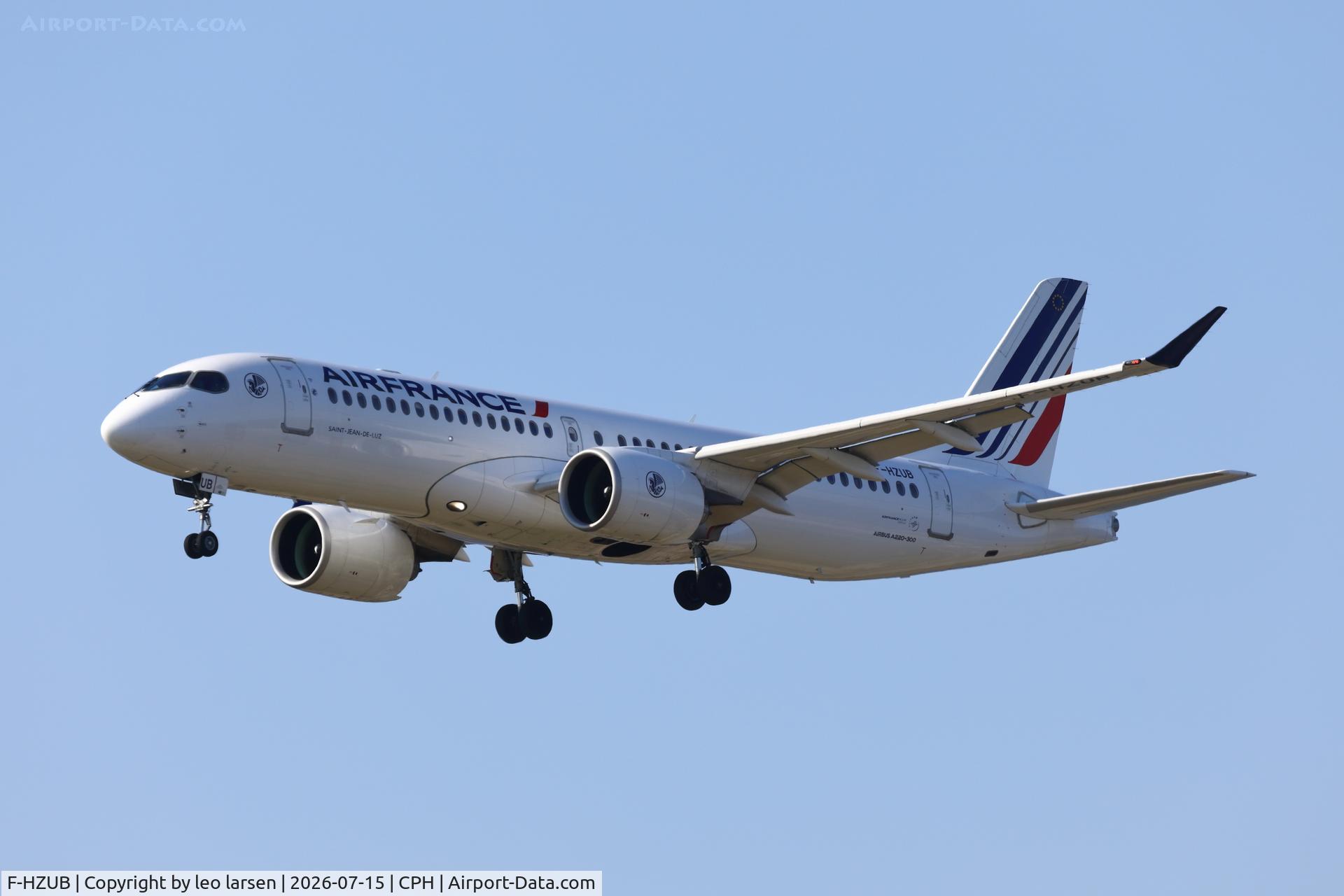 F-HZUB, 2021 Airbus A220-300, c/n 55139, Copenhagen 15.7.2026