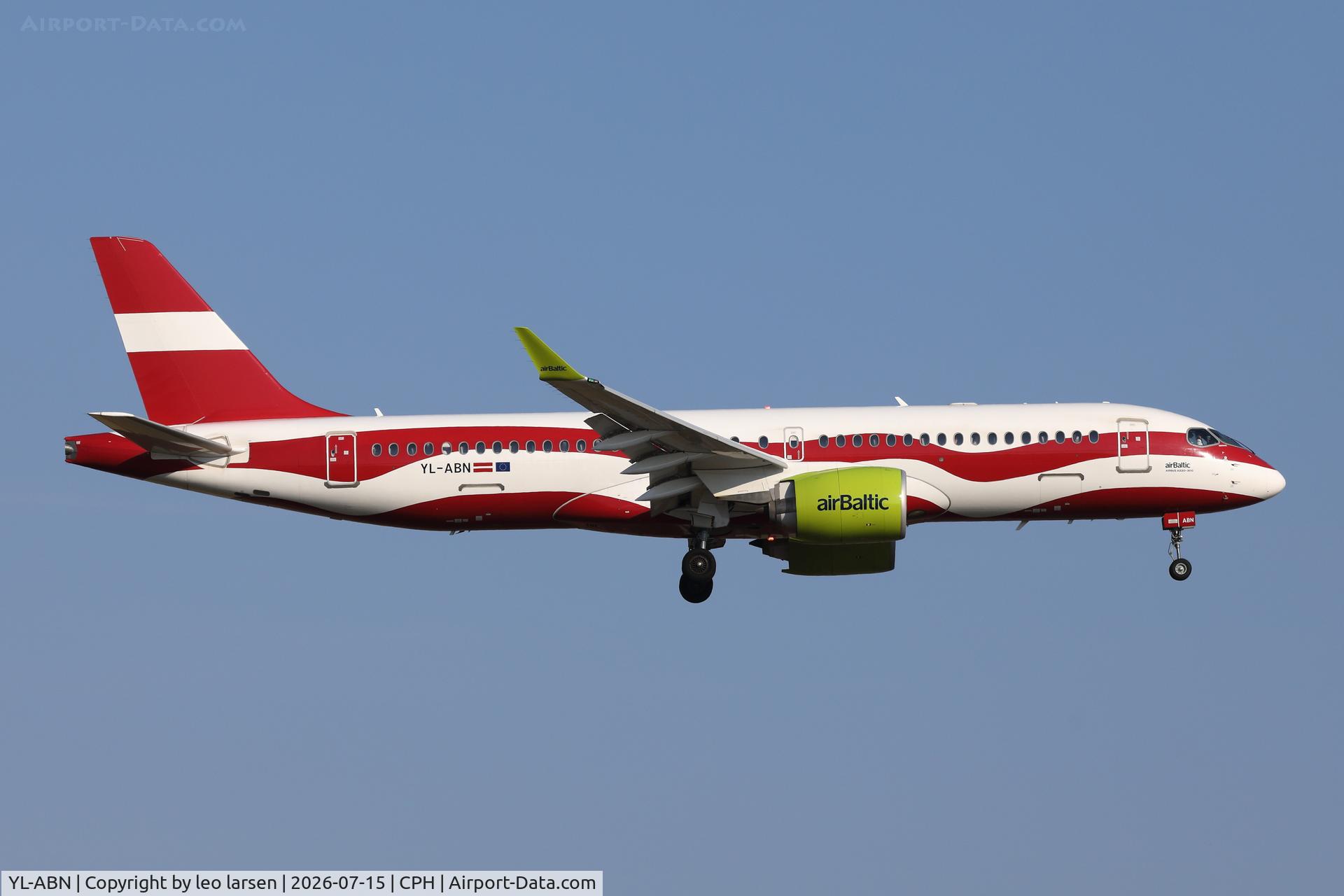 YL-ABN, 2023 Airbus A220-371, c/n 55215, Copenhagen 15.7.2026