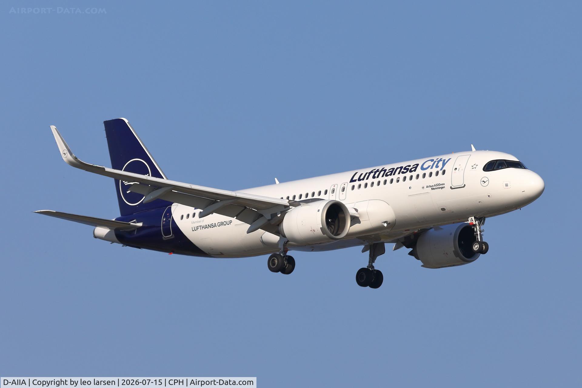 D-AIIA, 2025 Airbus A320-251N, c/n 12719, Copenhagen 17.7.2026