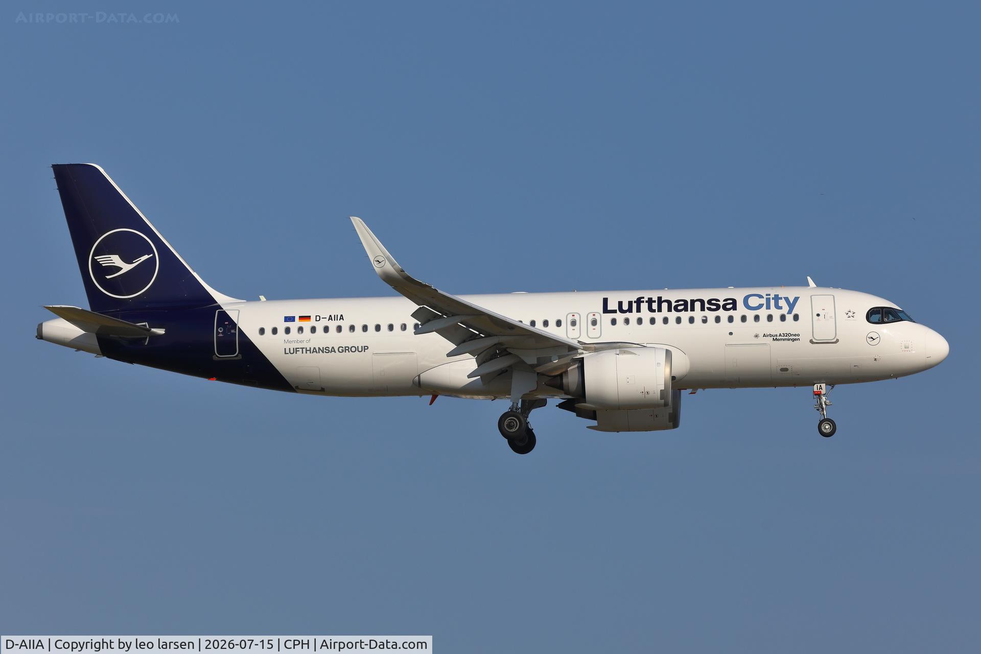D-AIIA, 2025 Airbus A320-251N, c/n 12719, Copenhagen 15.7.2026