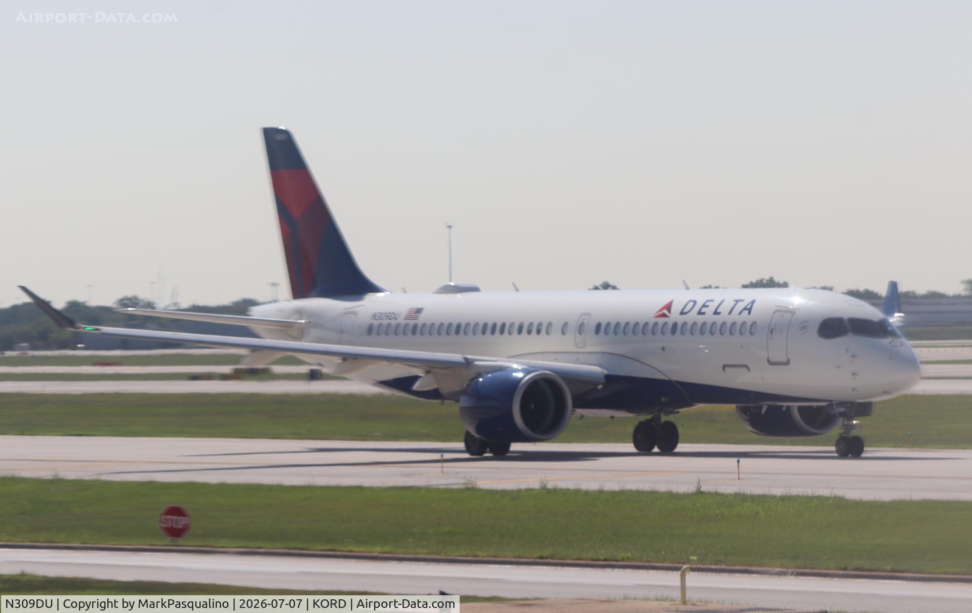 N309DU, 2021 Airbus A220-371, c/n 55107, Airbus A220-371