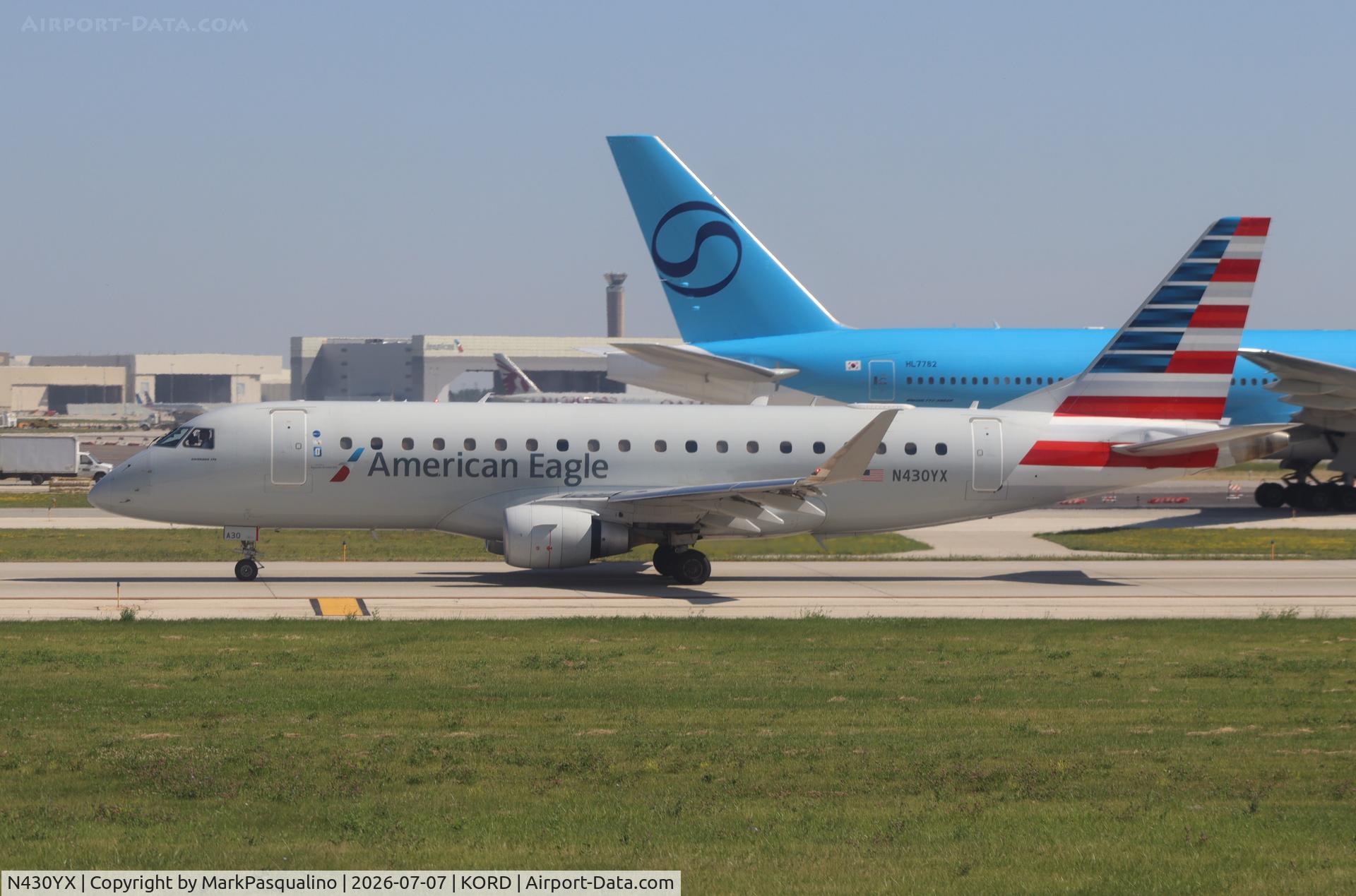 Aircraft N430YX, 2014 Embraer 175LR (ERJ-170-200LR), c/n 17000409, ERJ-170-200LR, at KORD, photo by MarkPasqualino