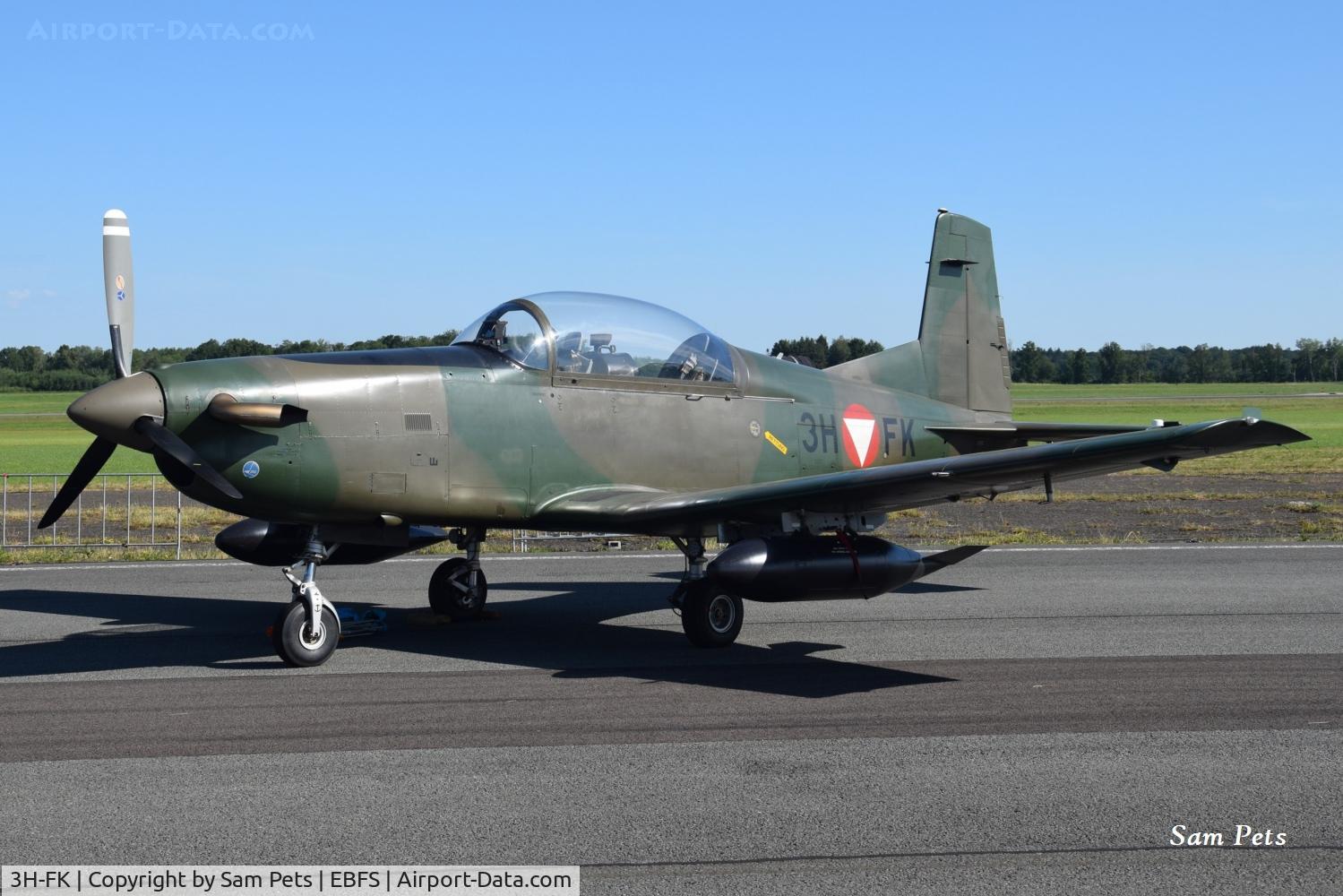 3H-FK, Pilatus PC-7 Turbo Trainer, c/n 482, At Florennes on 2026-06-28.