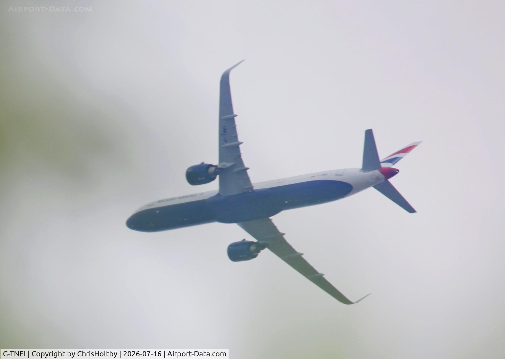 G-TNEI, 2025 Airbus A321- 251NX, c/n 12706, Over Potters Bar, Herts