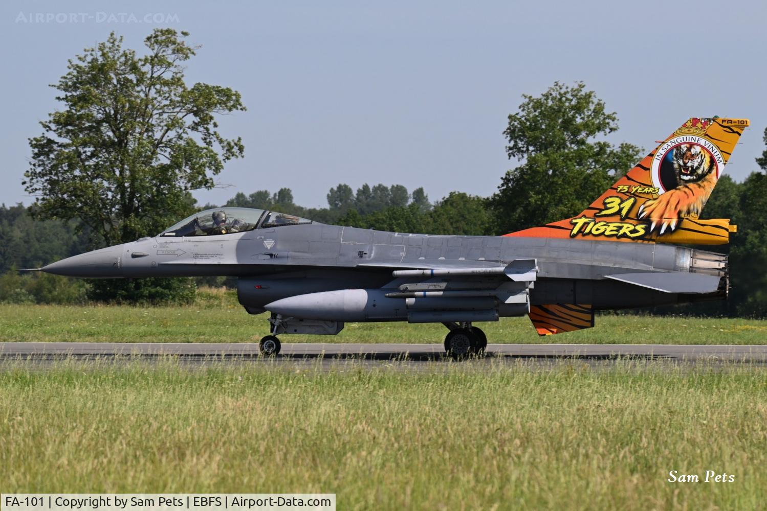 FA-101, SABCA F-16AM Fighting Falcon, c/n 6H-101, Special tail to celebrate 75 years of 31 squadron, at Florennes on 2026-06-26.