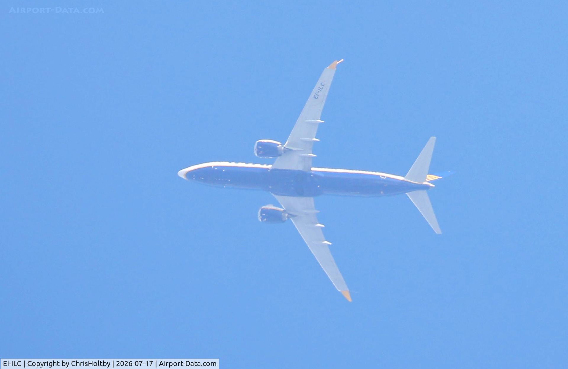 EI-ILC, 2025 Boeing 737 Max 8, c/n 62396 l/n 9322, Over Potters Bar, Herts