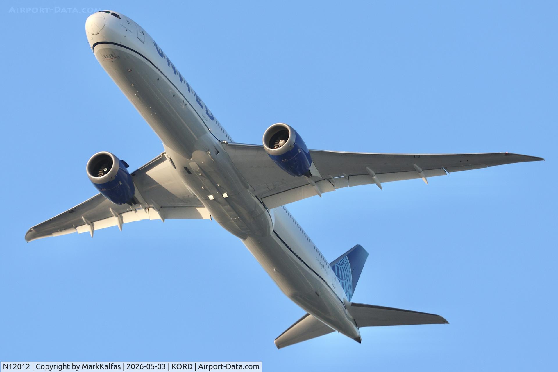 N12012, 2020 Boeing 787-10 Dreamliner Dreamliner, c/n 60145 l/n 964, B78X United Boeing 787 Boeing 787-10 Dreamliner N12012 departing 28R KORD
