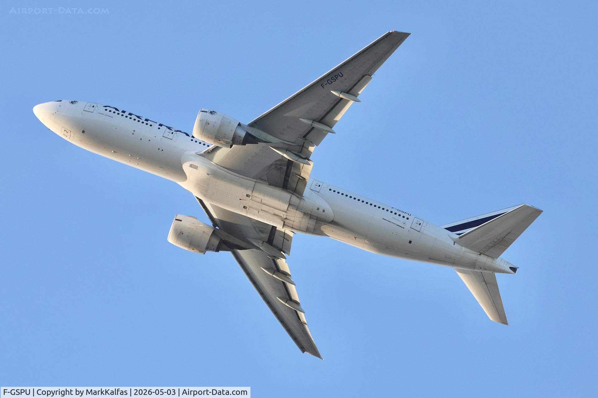 F-GSPU, 2002 Boeing 777-228/ER, c/n 32309 l/n 383, B772 Air France  Boeing 777-228(ER) F-GSPU departing 28R KORD