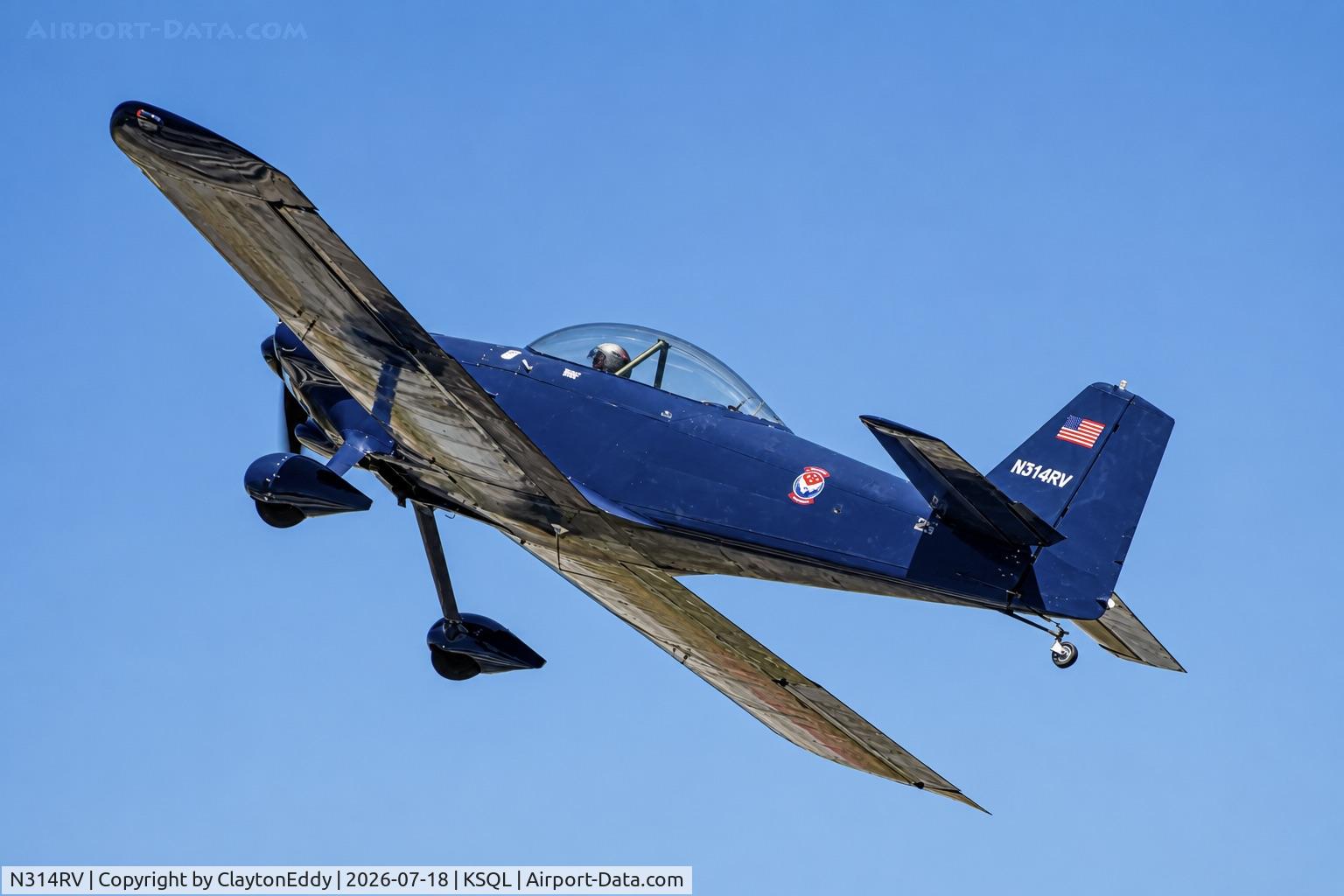 N314RV, 2007 Vans RV-4, c/n 802, San Carlos airport in California 2026. 