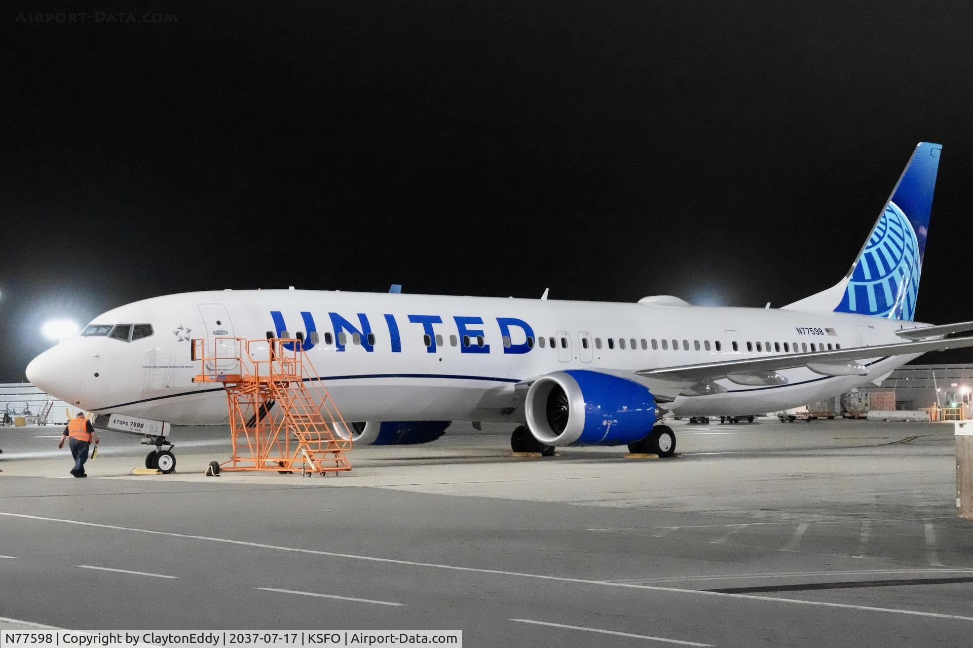 N77598, 2025 Boeing 737 MAX 9, c/n 43448 l/n 9104, SFO 2026