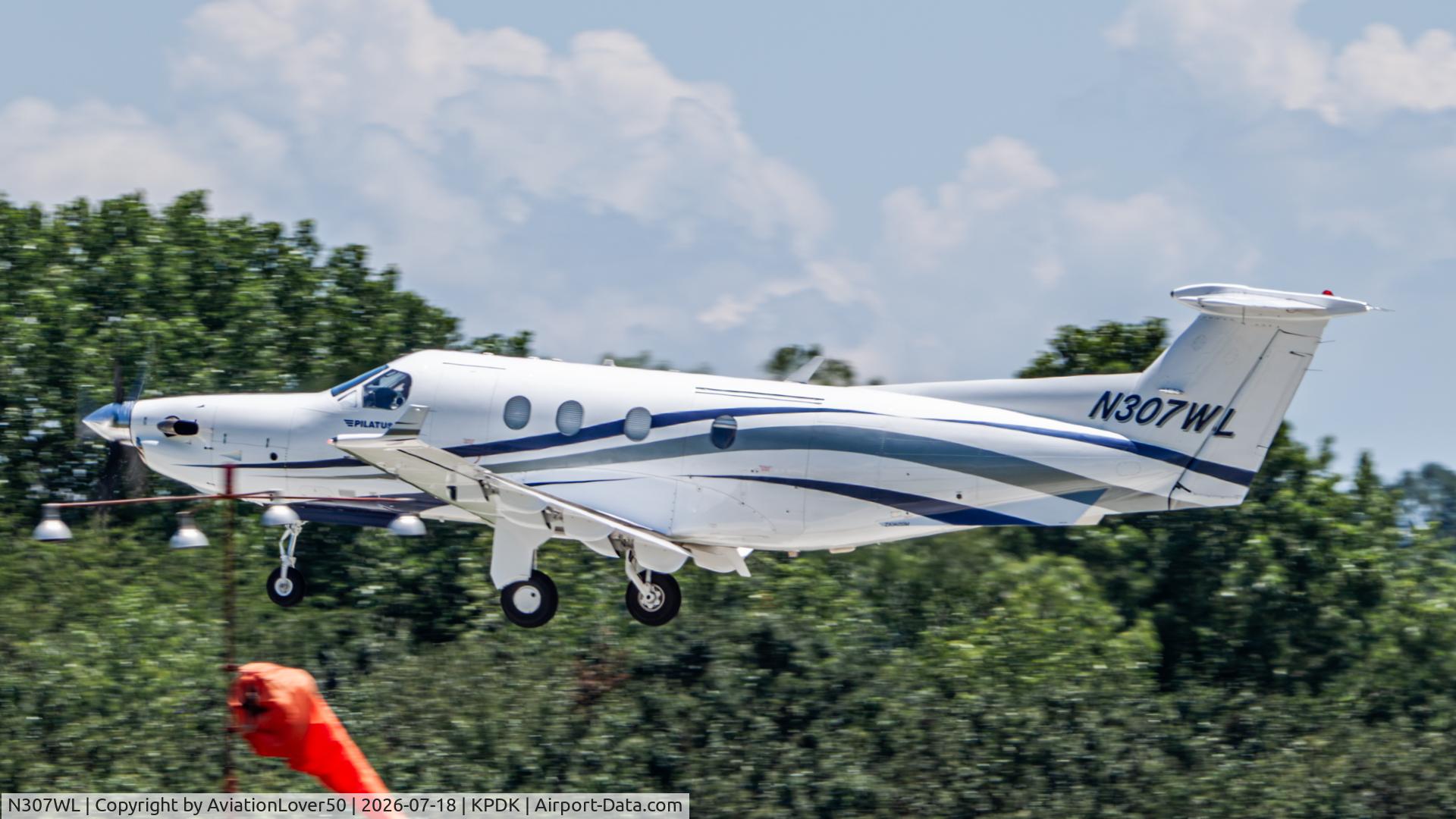 Aircraft N307WL, 2000 Pilatus PC-12/45, c/n 307, Tradewind PC-12, at KPDK, photo by AviationLover50