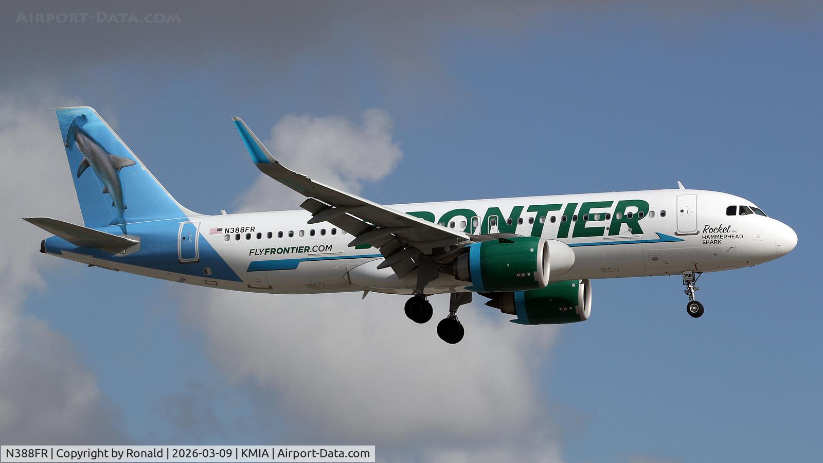 N388FR, 2022 Airbus A320-251N, c/n 10768, at mia