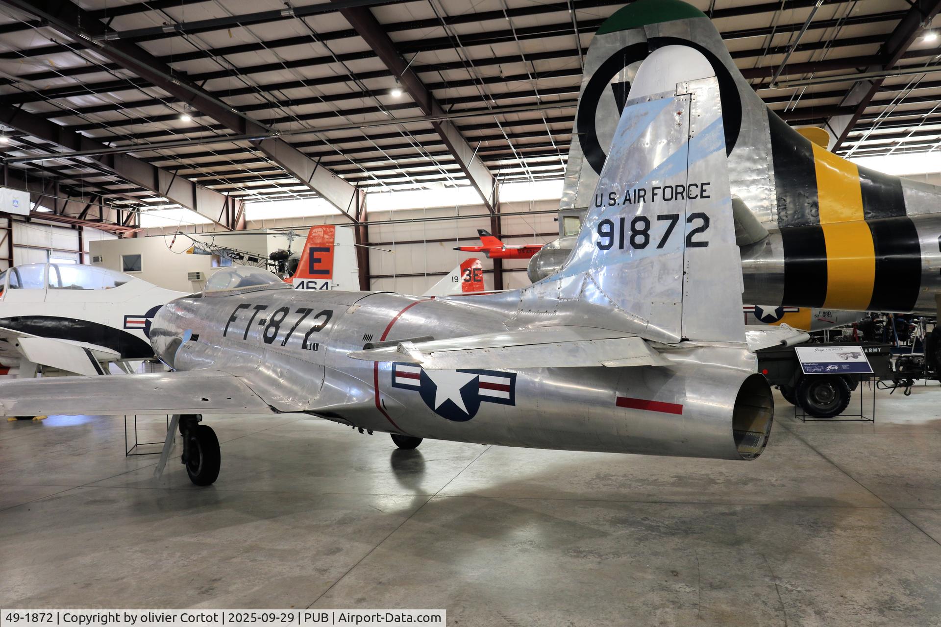 49-1872, 1949 Lockheed P-80C Shooting Star, c/n 080-2699, Pueblo aviation museum
