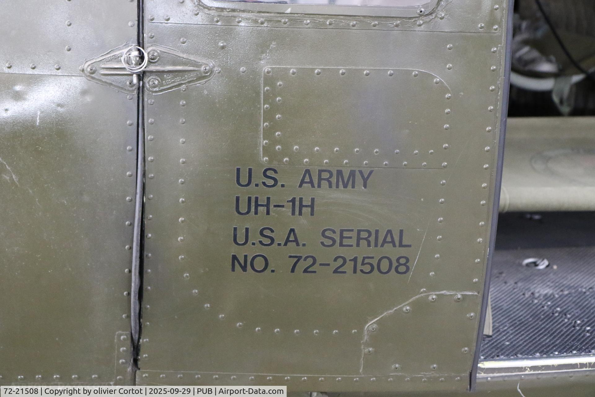 72-21508, 1972 Bell UH-1H Iroquois, c/n 13207, serial