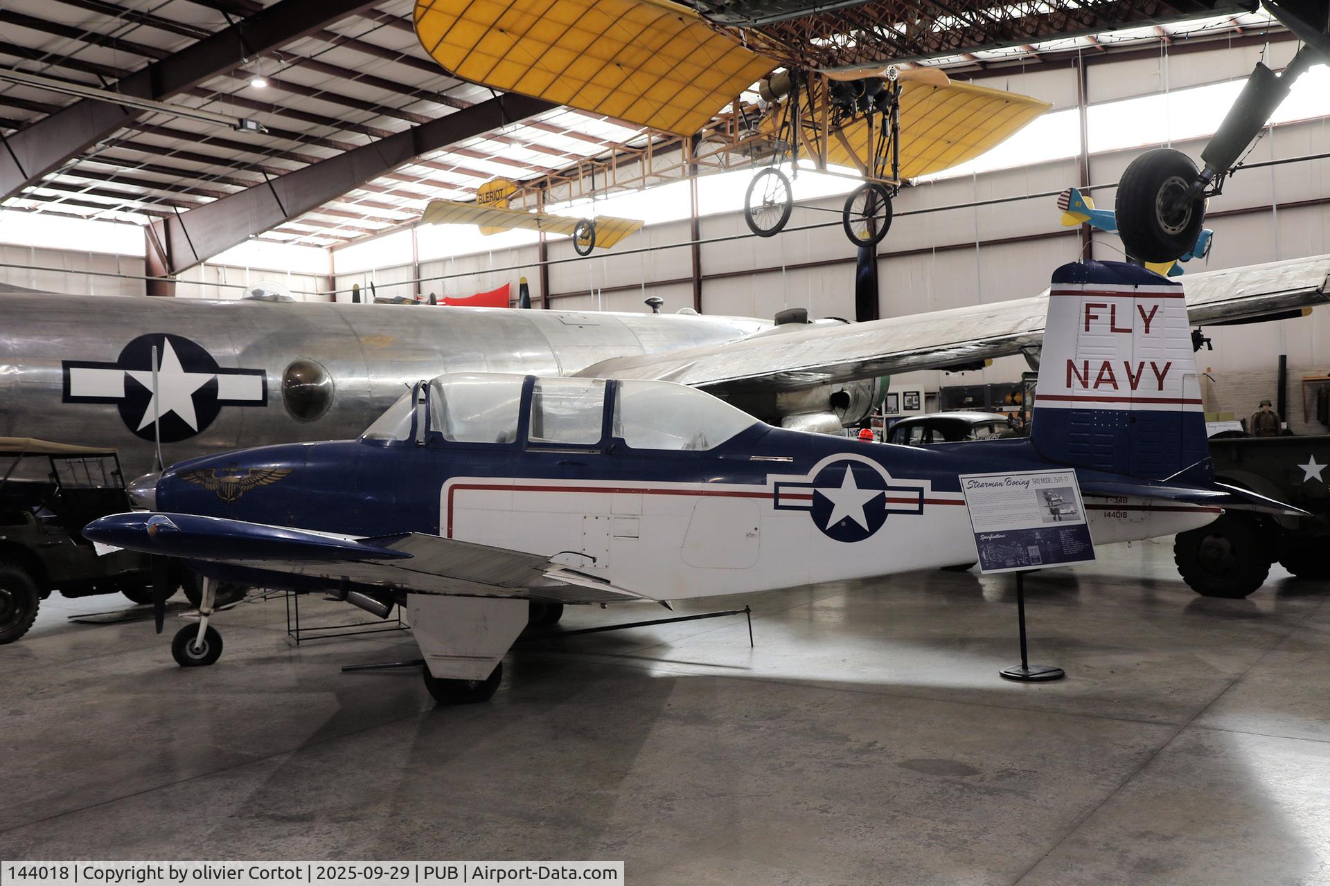 144018, 1957 Beech D-45 (T-34B) Mentor, c/n BG-325, Pueblo aviation museum