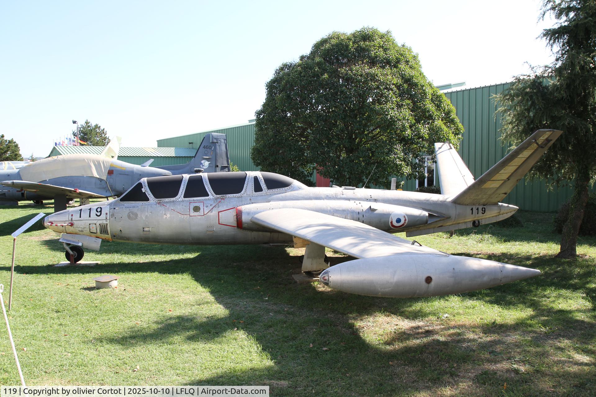 119, Fouga CM-170 Magister, c/n 119, museum display