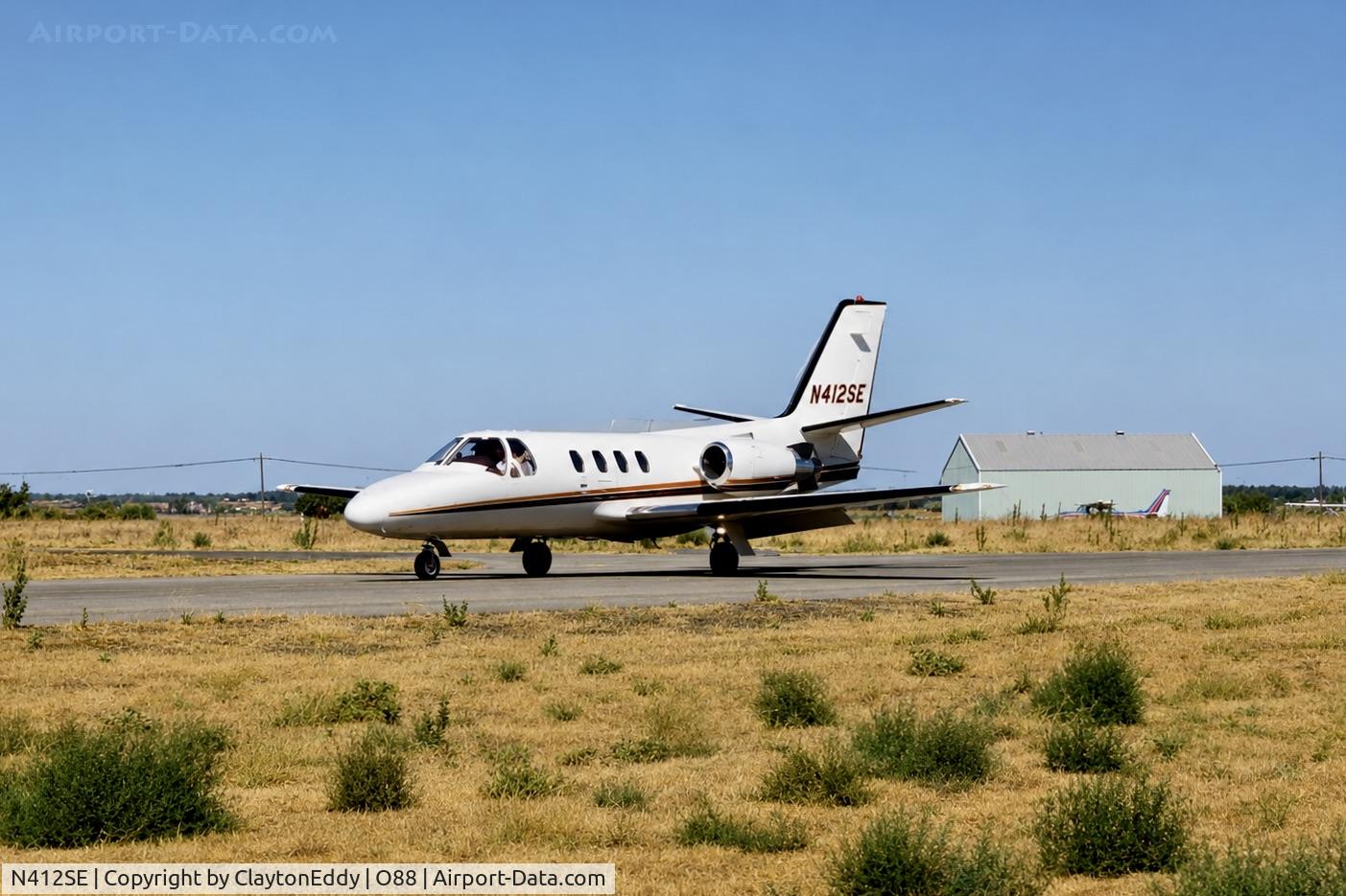 N412SE, 1981 Cessna 501 Citation I/SP, c/n 501-0225, Old Rio Vista airport in California 1980's