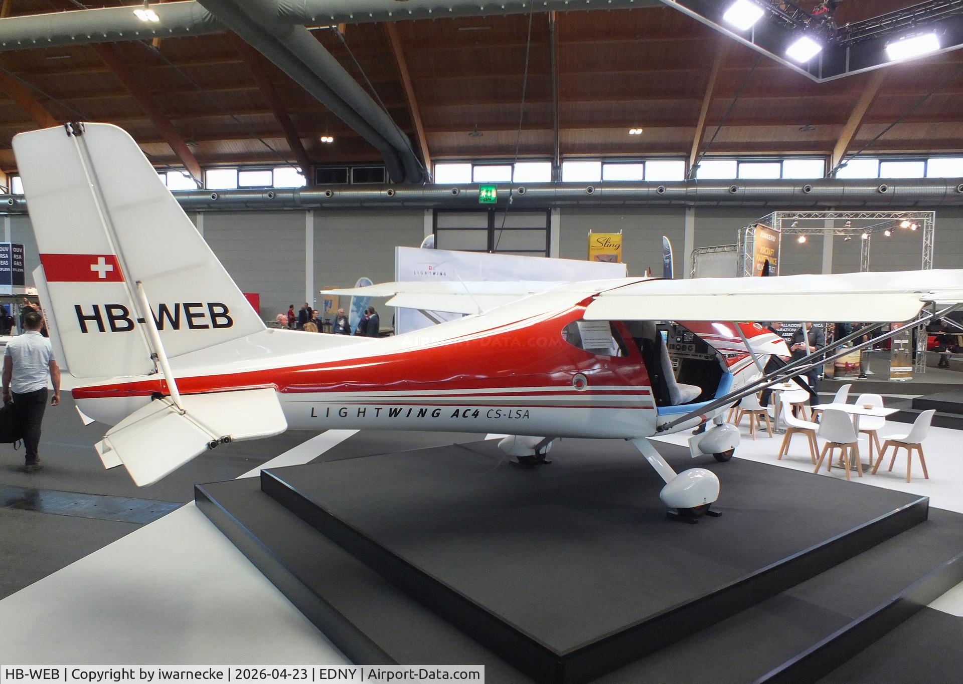 HB-WEB, 2017 Lightwing AC4 CS-LSA, c/n 003, Lightwing AC4 CS LSA at the AERO 2026, Friedrichshafen
