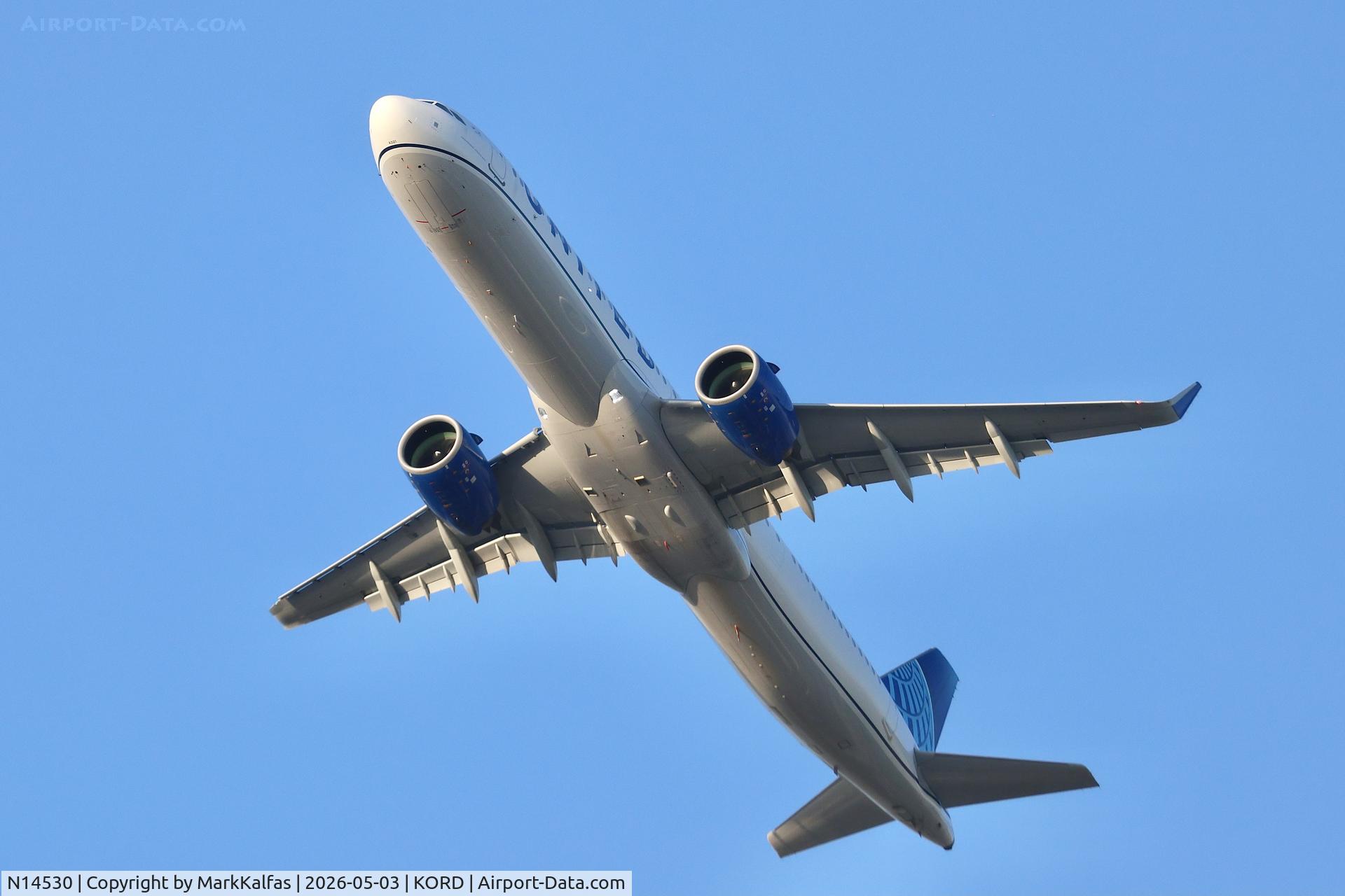N14530, 2024 Airbus Airbus A321-271NX, c/n 12218, A21N United Airlines Airbus A321-271NX N14530 departing 28R KORD