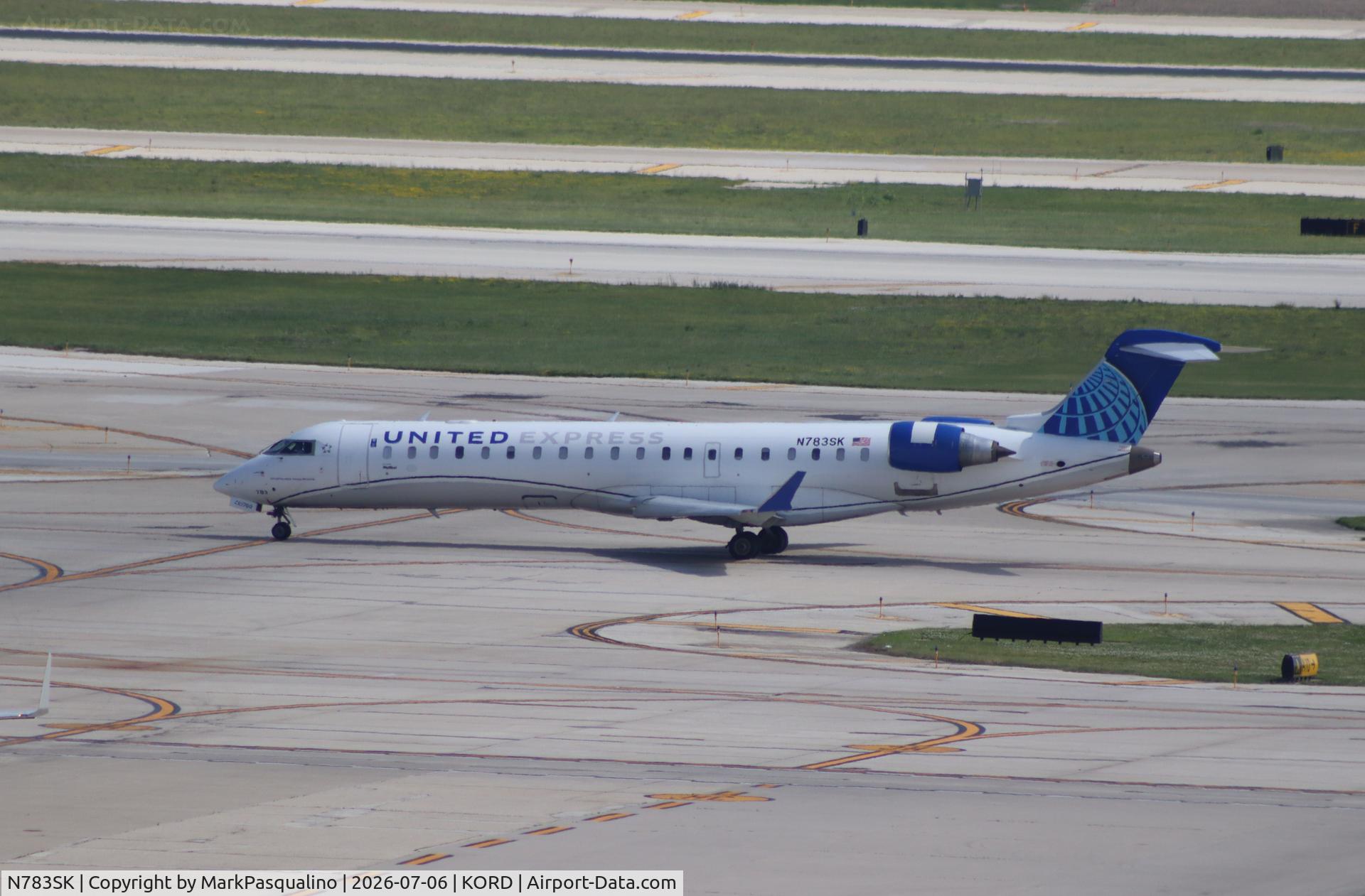 Aircraft N783SK, 2009 Bombardier CRJ-700 (CL-600-2C10) Regional Jet, c/n 10281, CL-600-2C10, at KORD, photo by MarkPasqualino