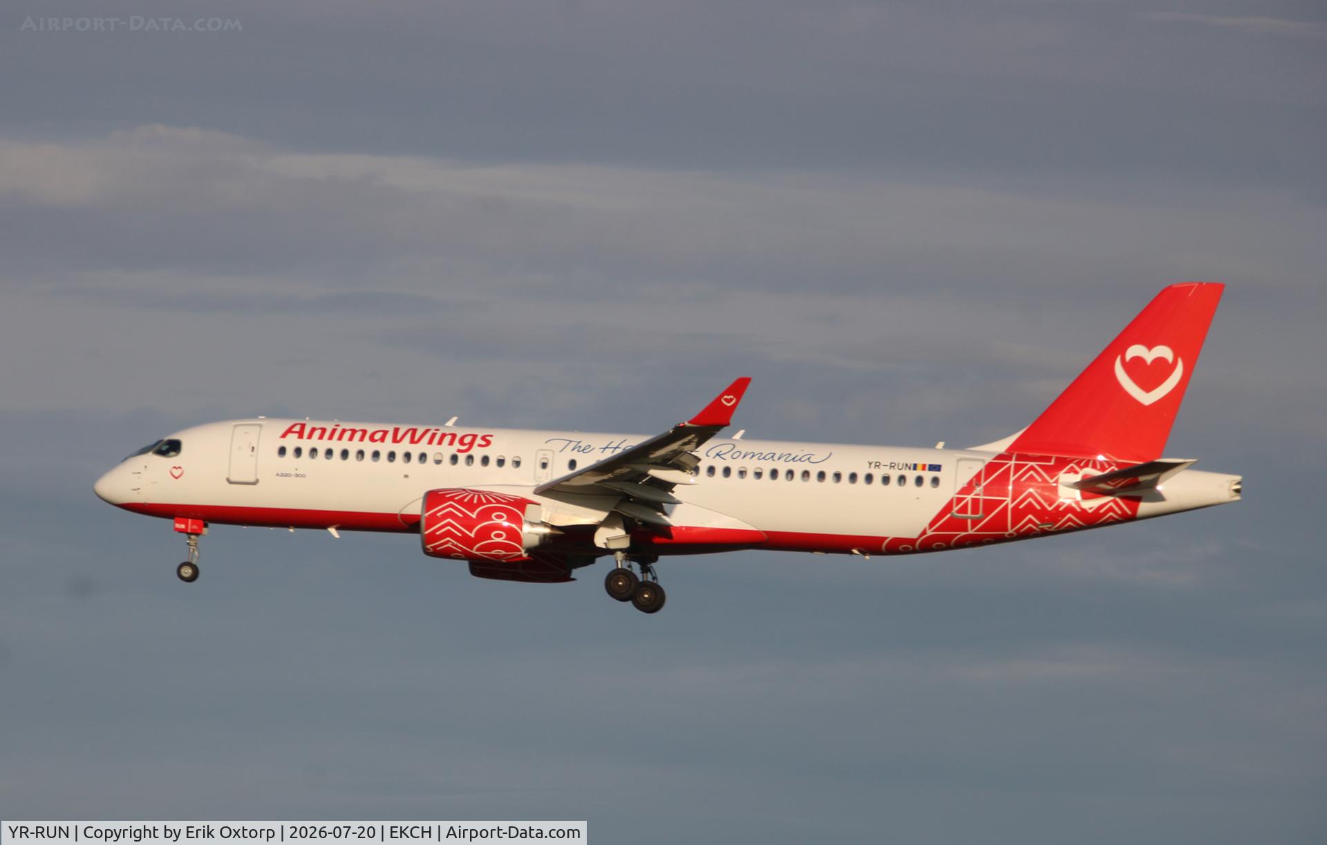 YR-RUN, 2026 Airbus A220-300, c/n 55430, YR-RUN landing rw 04L